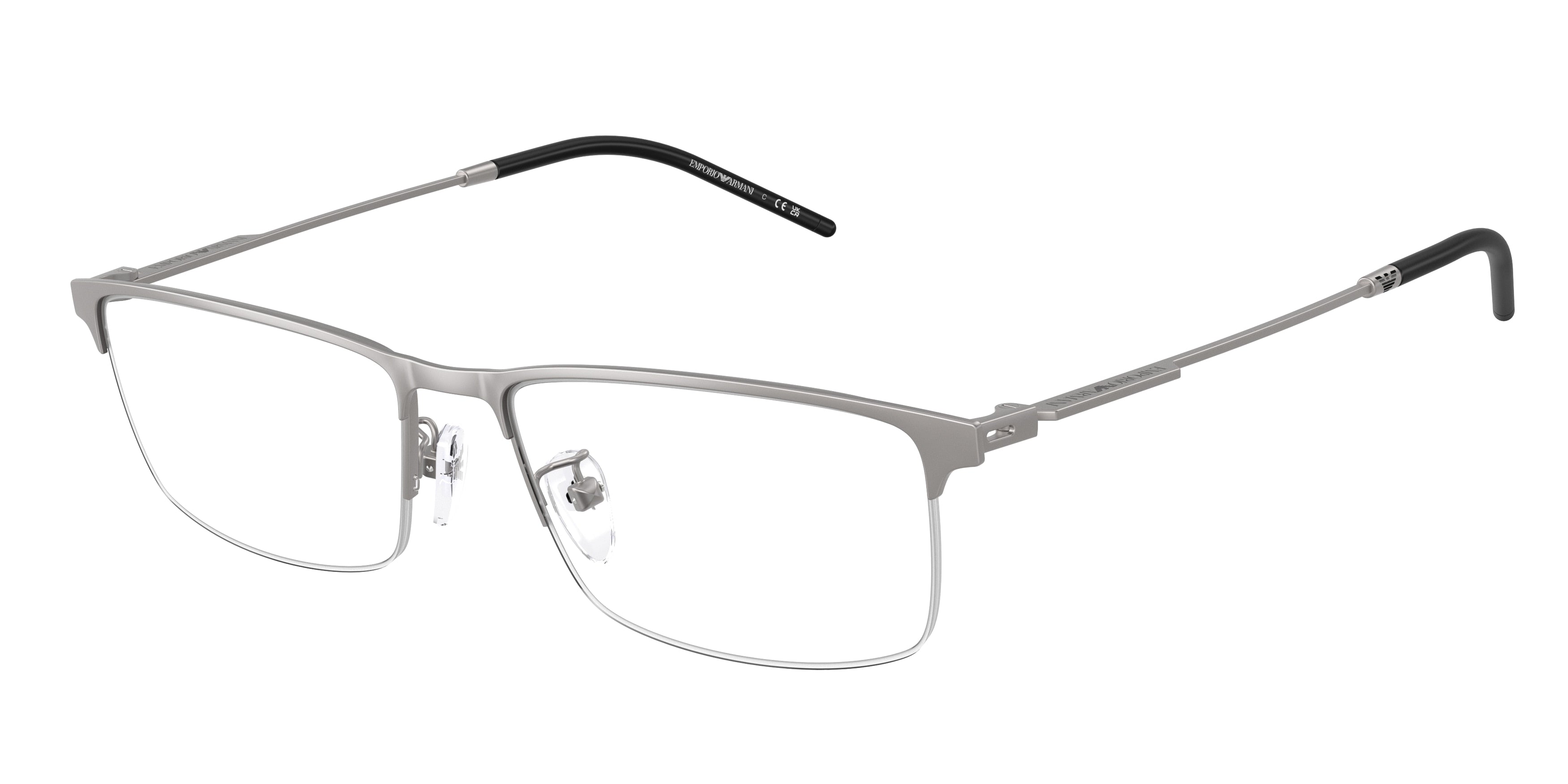 Emporio Armani EA1168D Rectangle Eyeglasses 3003-Matte Gunmetal 56-145-17 - Color Map Grey
