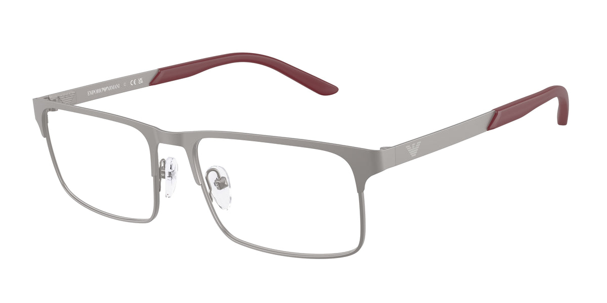 Emporio Armani EA1170 Rectangle Eyeglasses 3003-Matte Gunmetal 55-145-17 - Color Map Grey