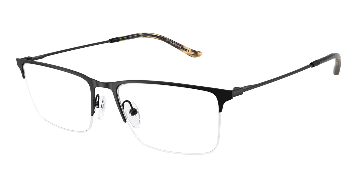 Emporio Armani EA1171 Rectangle Eyeglasses 3001-Matte Black 57-145-18 - Color Map Black