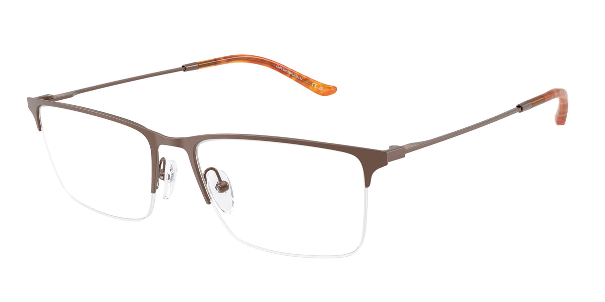 Emporio Armani EA1171 Rectangle Eyeglasses 3004-Matte Bronze 57-145-18 - Color Map Copper