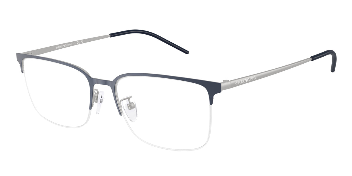 Emporio Armani EA1179D Irregular Eyeglasses 3018-Matte Blue 56-145-18 - Color Map Blue