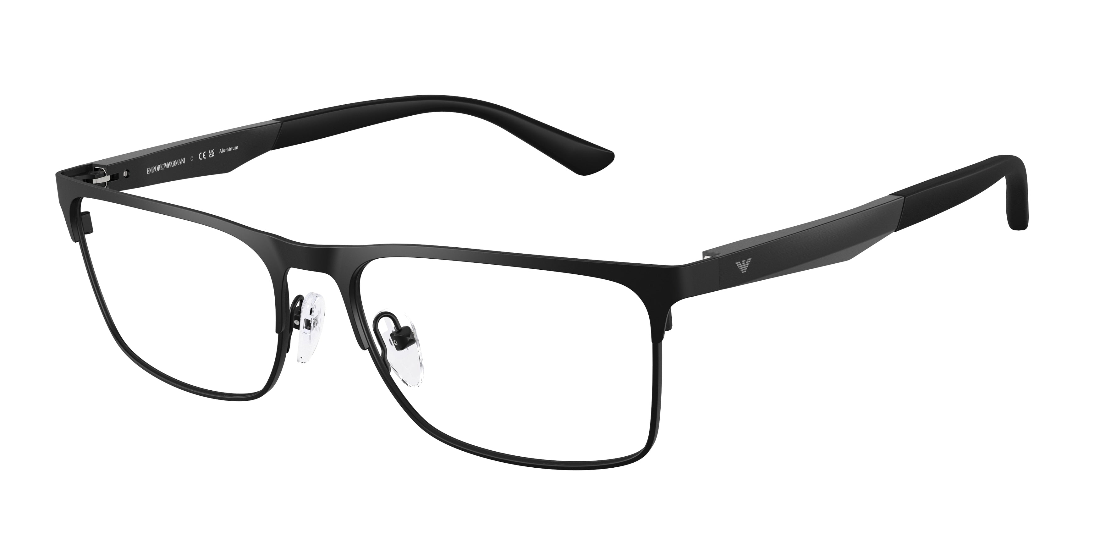 Emporio Armani EA1183 Rectangle Eyeglasses 3001-Matte Black 56-145-17 - Color Map Black