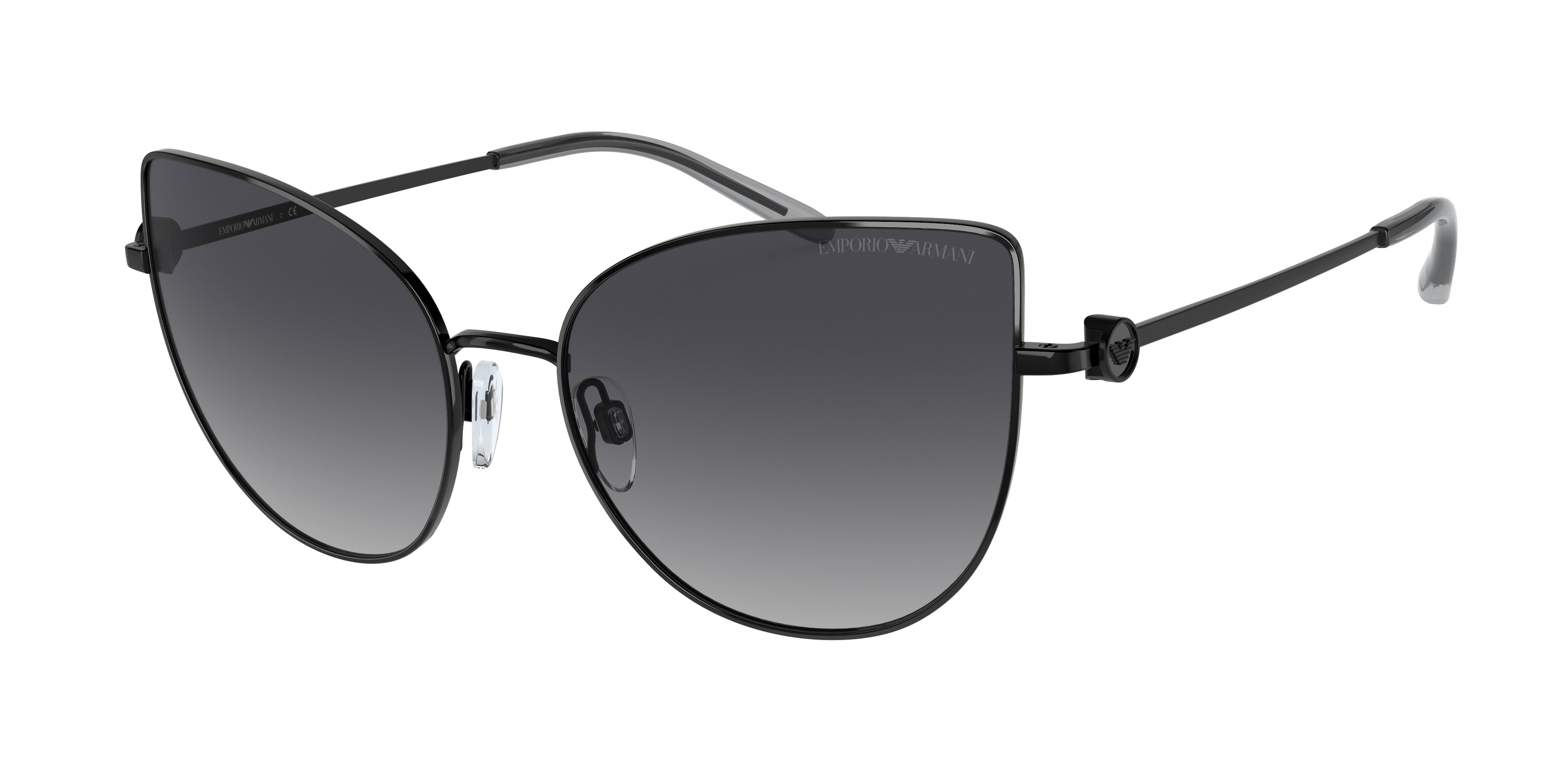 Emporio Armani EA2115 Cat Eye Sunglasses 30148G-Black 56-140-17 - Color Map Black
