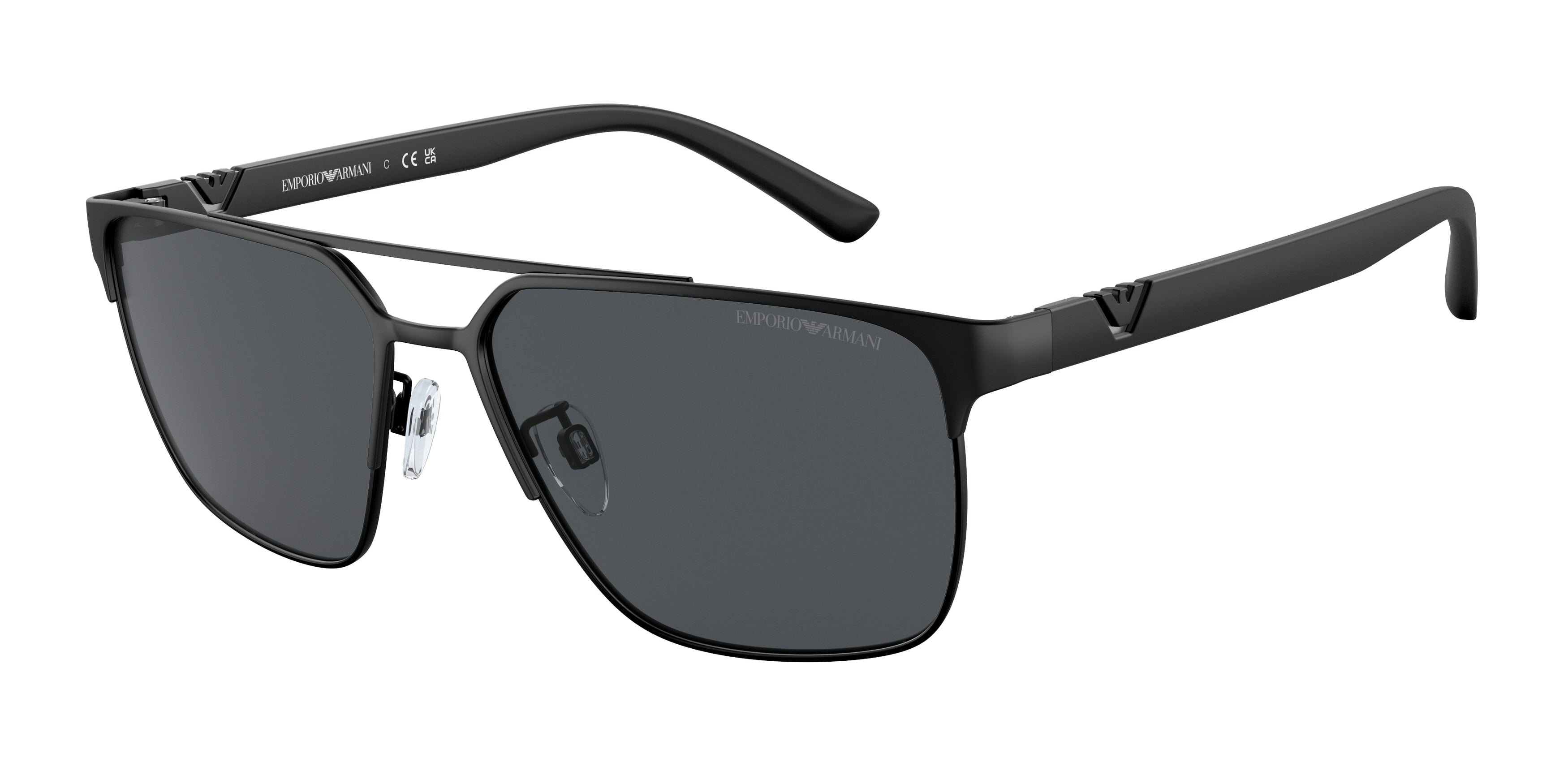 Emporio Armani EA2134 Square Sunglasses  300187-Matte Black 58-145-16 - Color Map Black