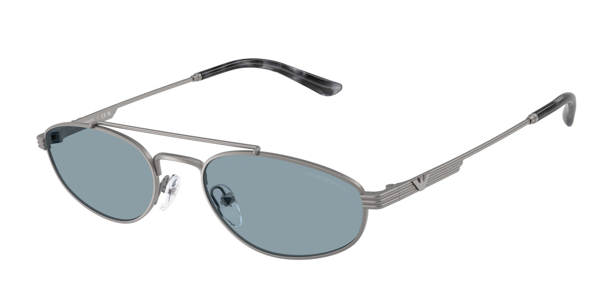Emporio Armani EA2157 Pilot Sunglasses 300372-Matte Gunmetal 54-145-20 - Color Map Grey