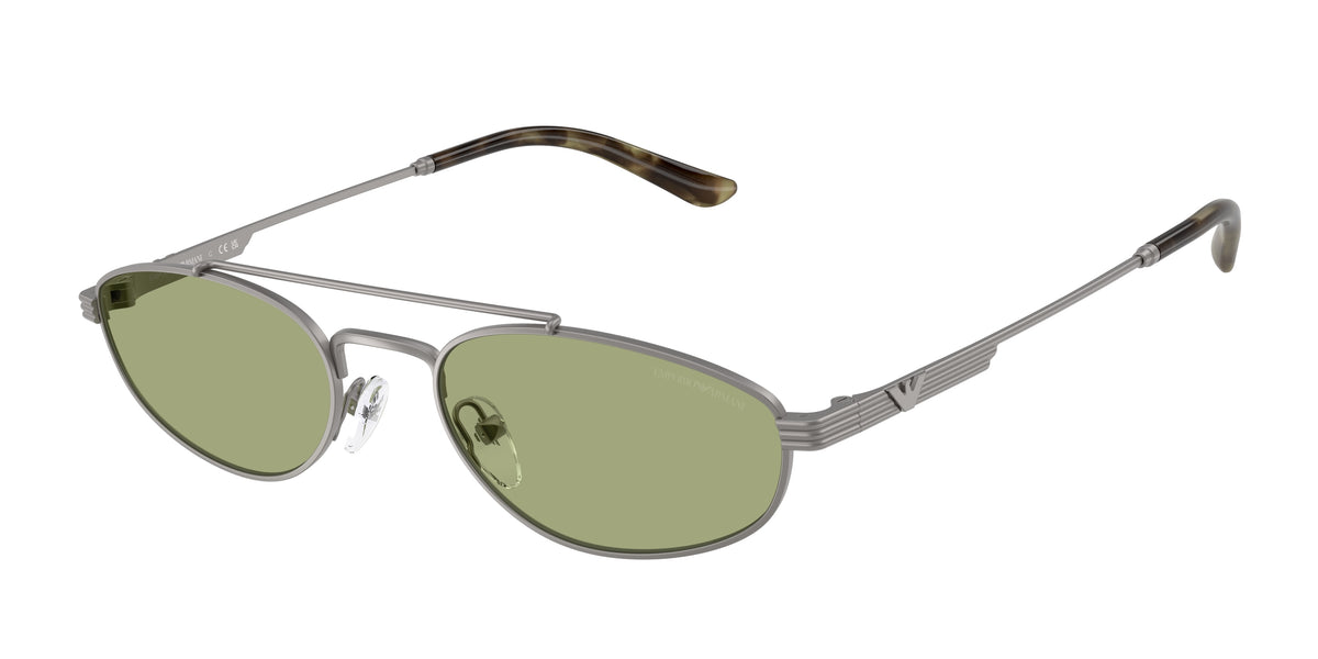 Emporio Armani EA2157 Pilot Sunglasses 300382-Matte Gunmetal 54-145-20 - Color Map Grey
