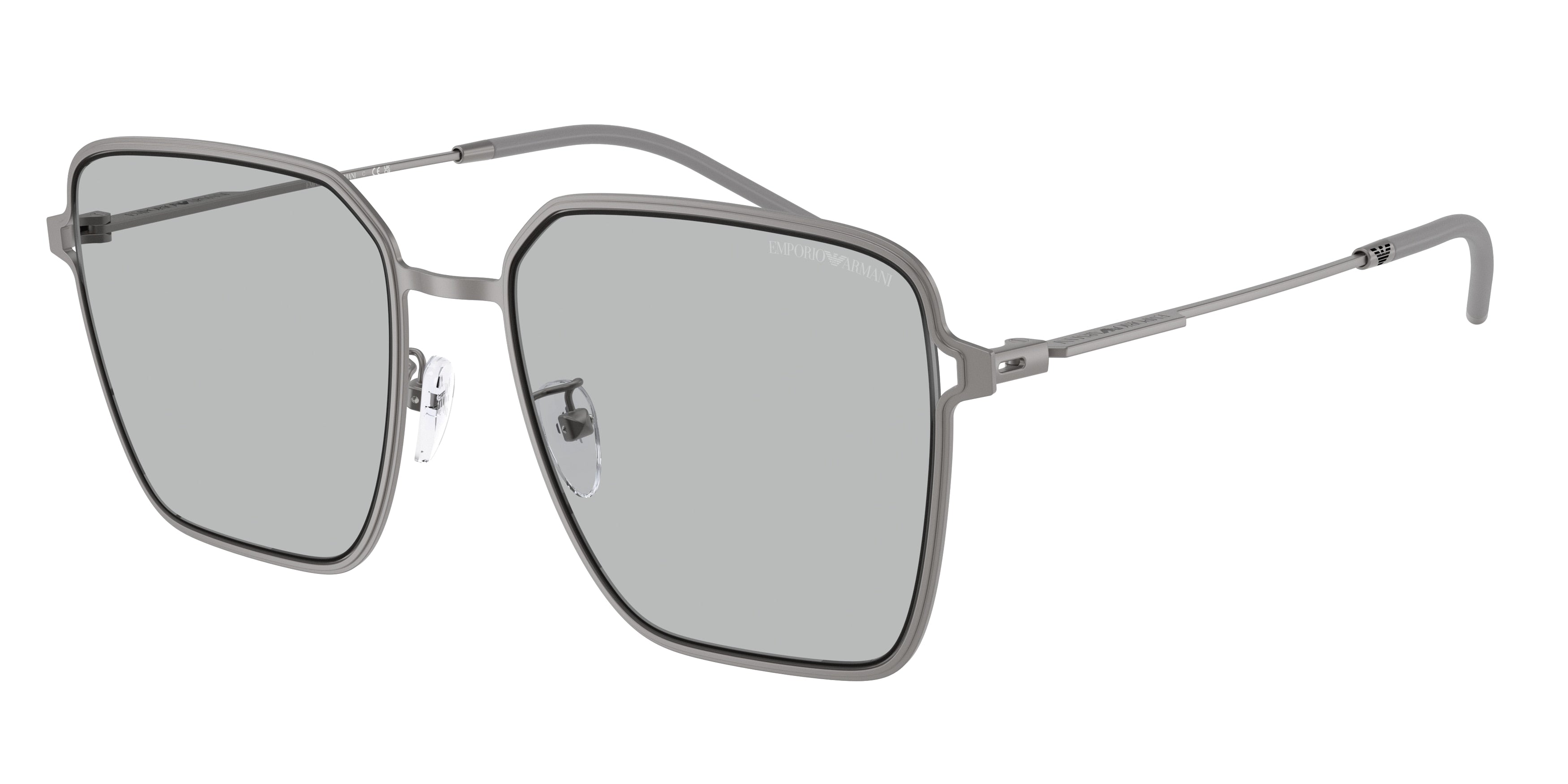 Emporio Armani EA2159D Square Sunglasses  300387-Matte Gunmetal 57-145-19 - Color Map Grey