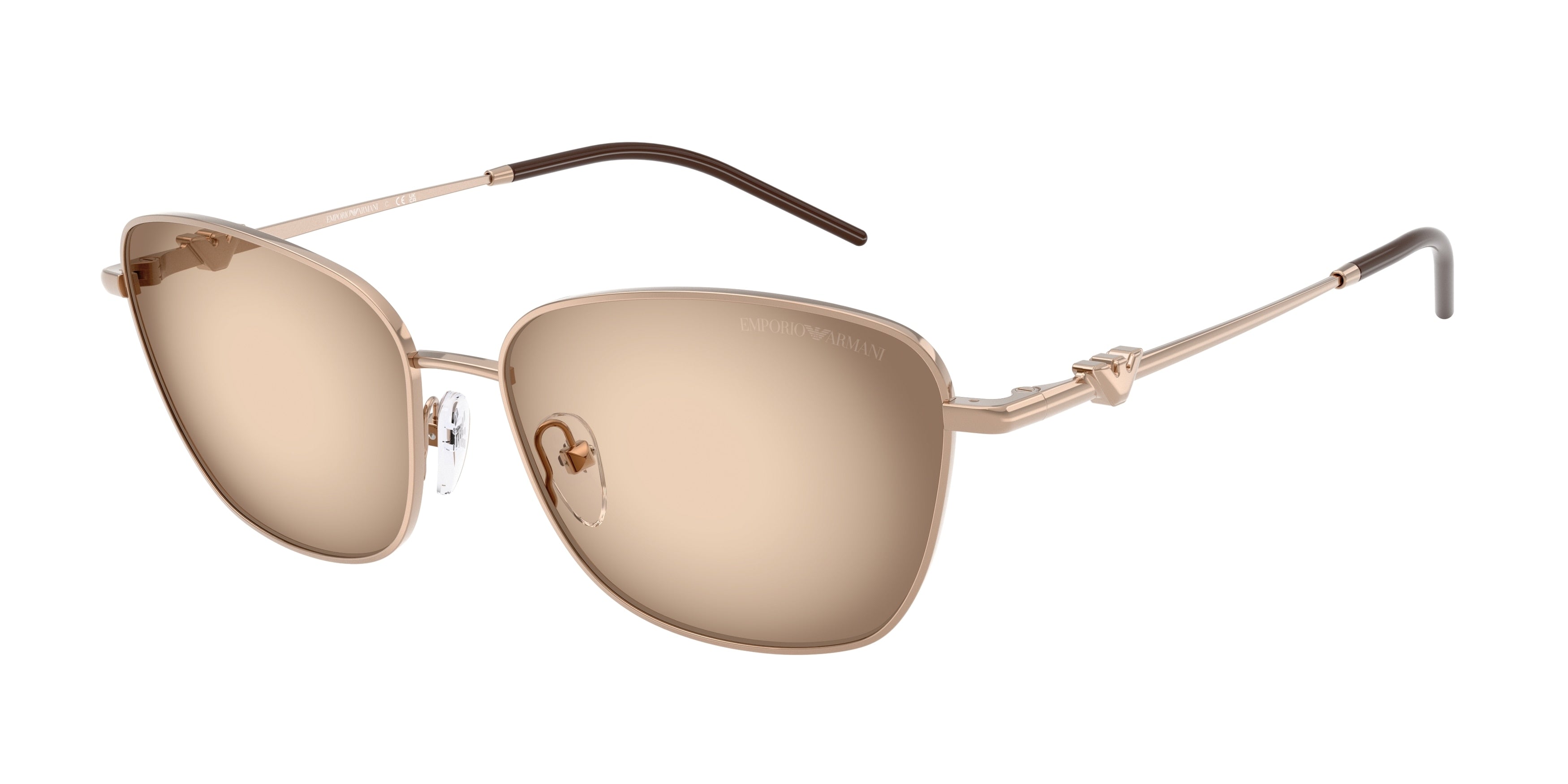 Emporio Armani EA2170 Irregular Sunglasses  301113-Shiny Rose Gold 57-140-15 - Color Map Gold