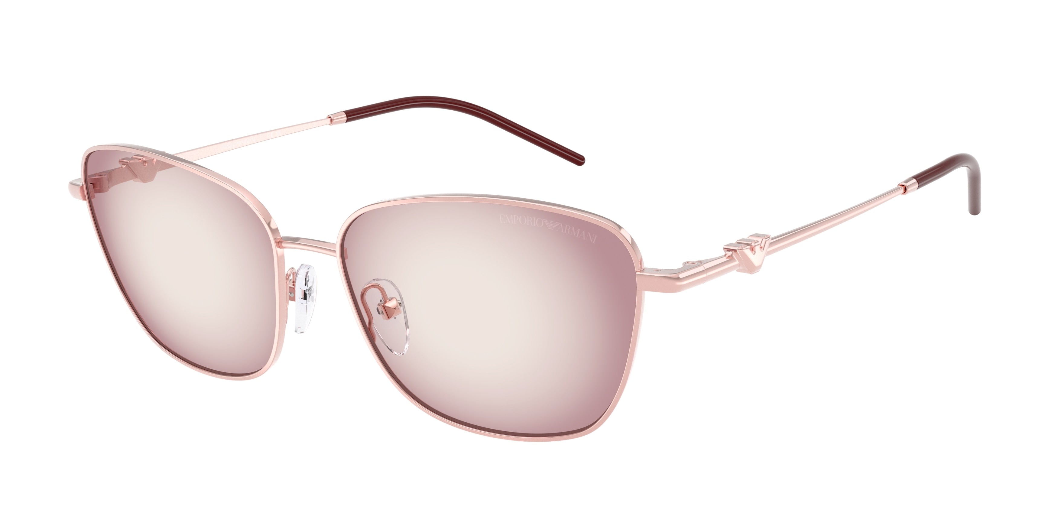 Emporio Armani EA2170 Irregular Sunglasses  34268H-Metal Pink 57-140-15 - Color Map Pink