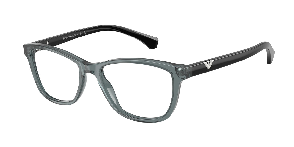 Emporio Armani EA3099 Cat Eye Eyeglasses 6364-Shiny Transparent Grey 54-140-16 - Color Map Grey