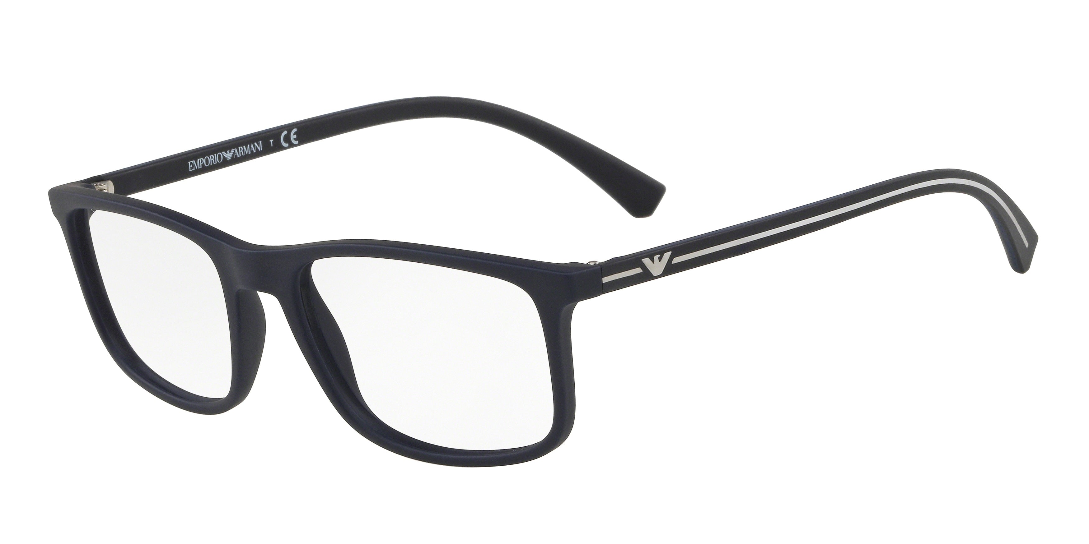 Emporio Armani EA3135 Pillow Eyeglasses  5692-Rubber Blue 53-140-18 - Color Map Blue