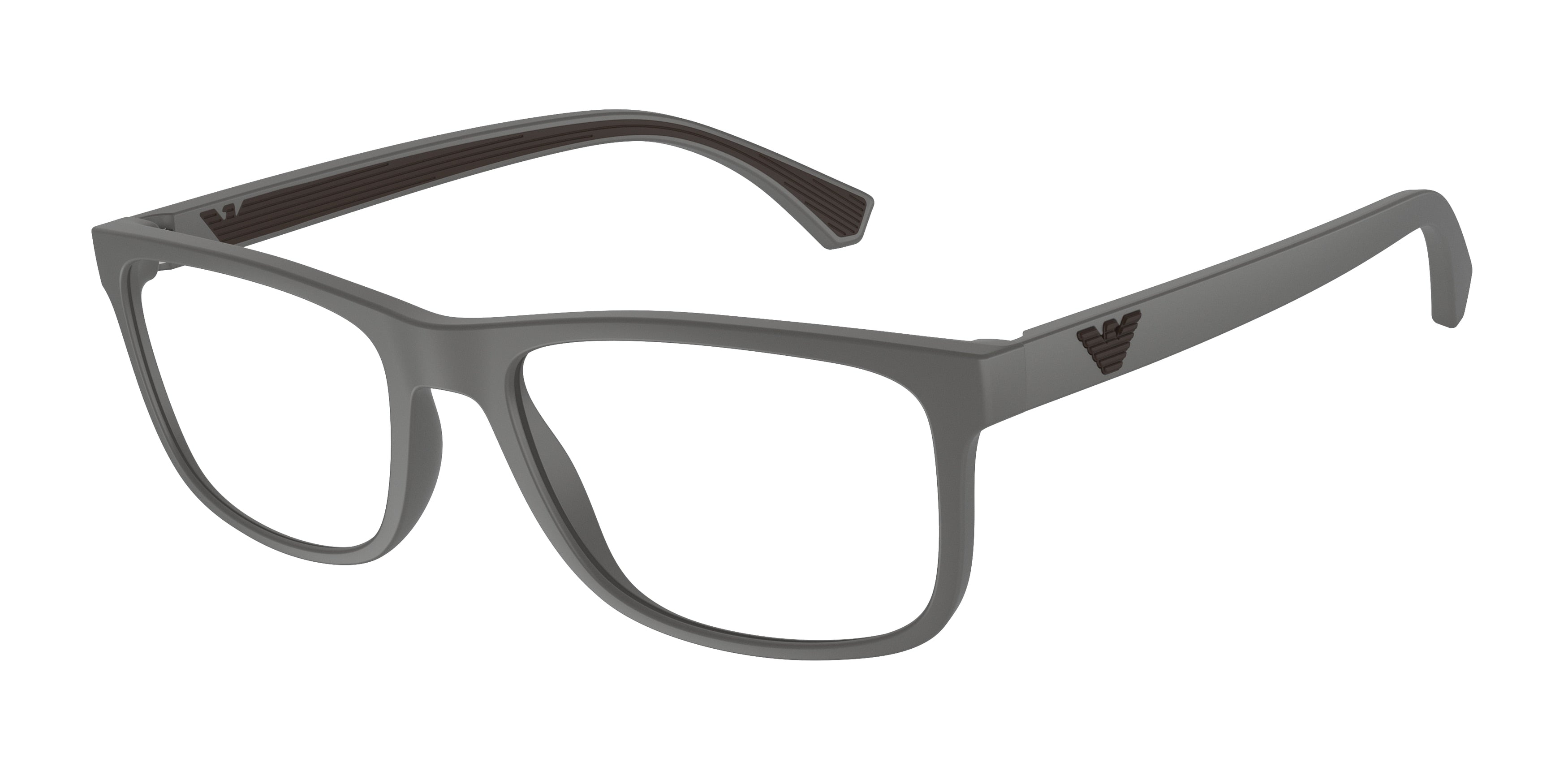 Emporio Armani EA3147 Rectangle Eyeglasses 5126-Matte Grey 55-142-18 - Color Map Grey