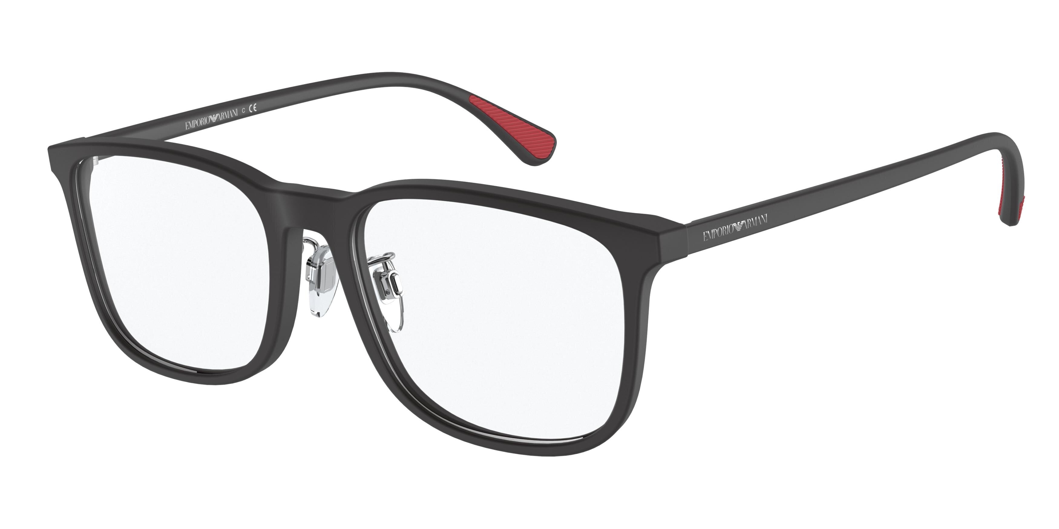 Emporio Armani EA3177F Pillow Eyeglasses  5042-Matte Black 55-145-18 - Color Map Black