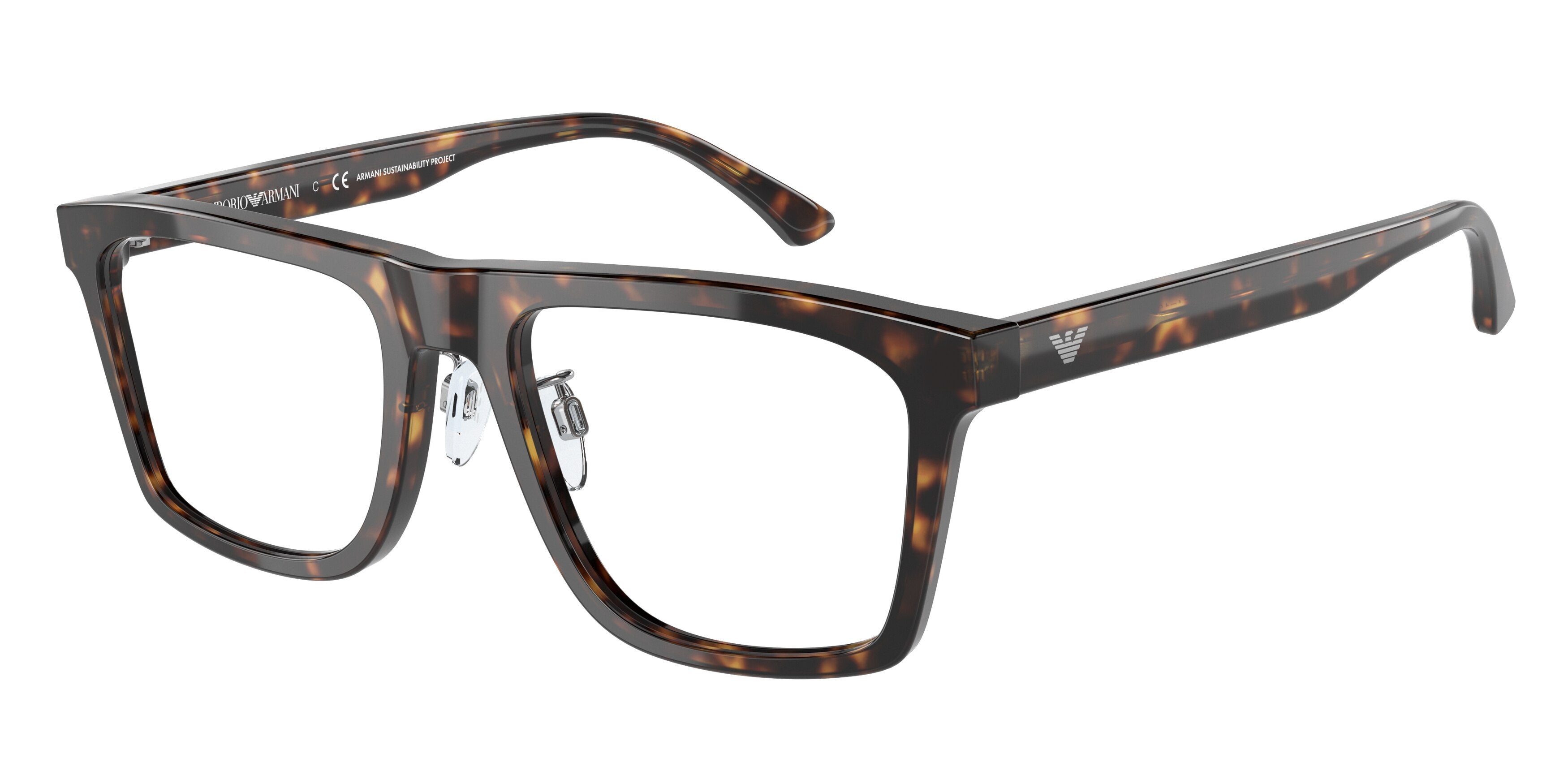 Emporio Armani EA3185F Rectangle Eyeglasses 5879-Havana 54-145-19 - Color Map Tortoise