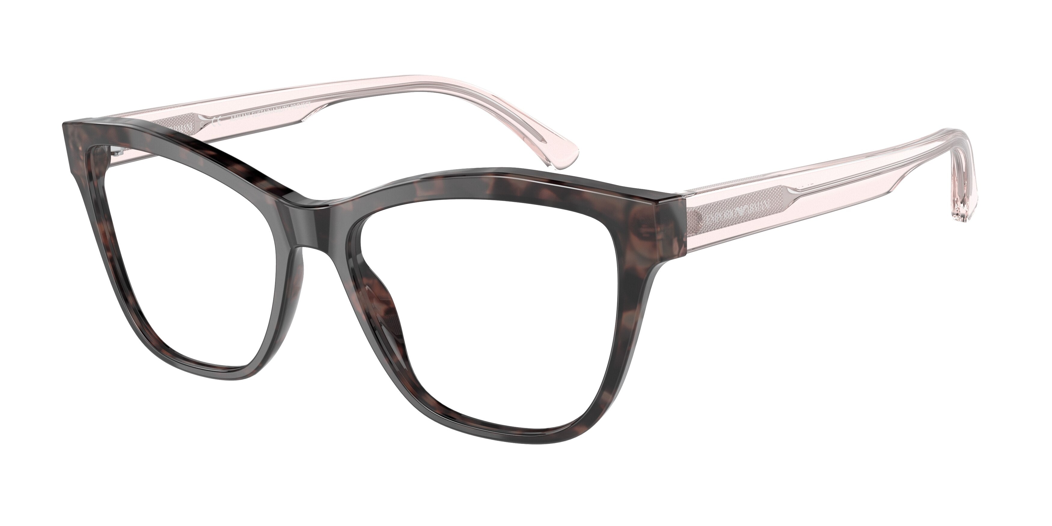Emporio Armani EA3193F Cat Eye Eyeglasses 5410-Shiny Pink Havana 54-140-16 - Color Map Pink