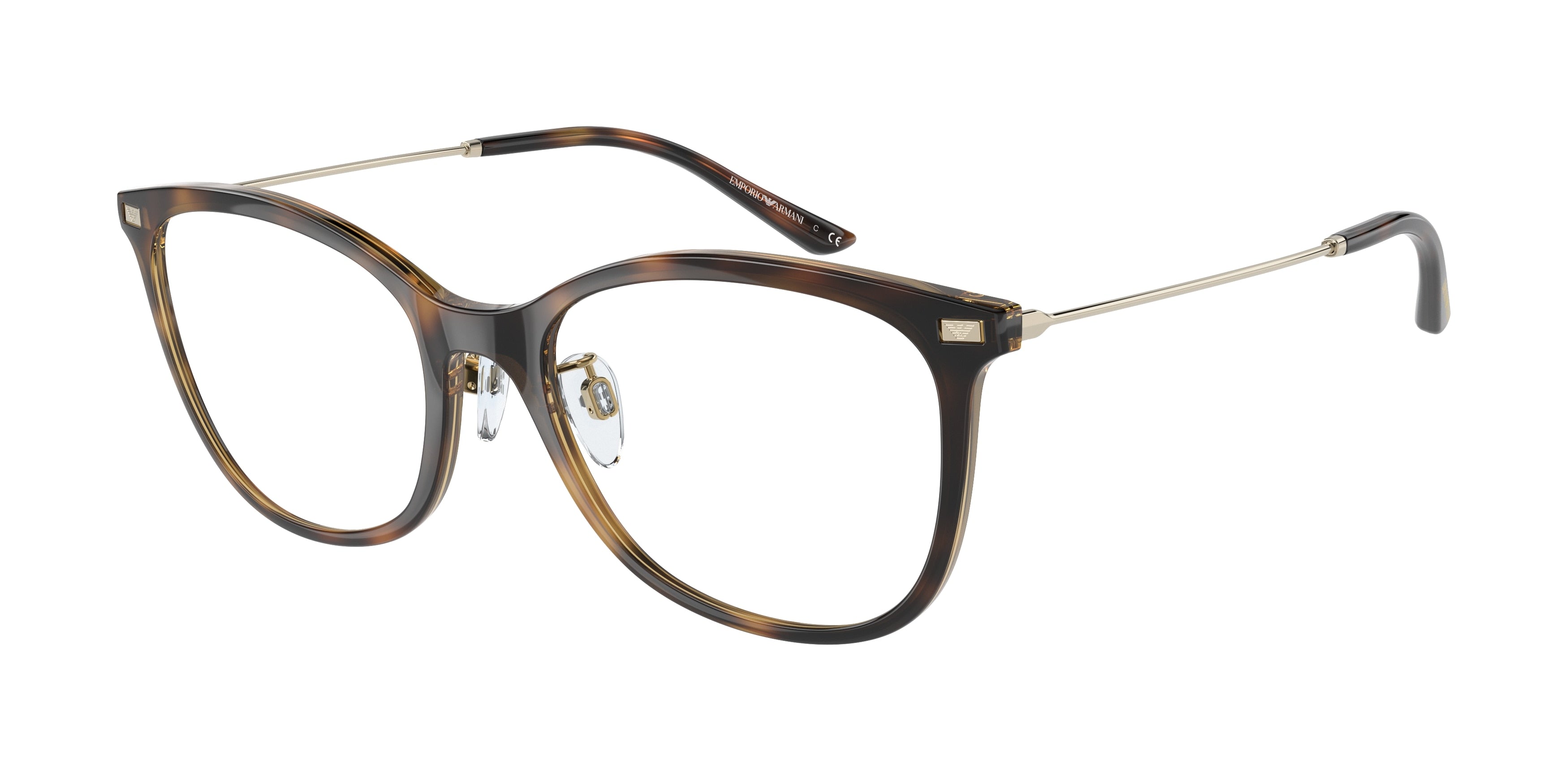 Emporio Armani EA3199 Cat Eye Eyeglasses 5002-Shiny Havana 53-145-18 - Color Map Tortoise