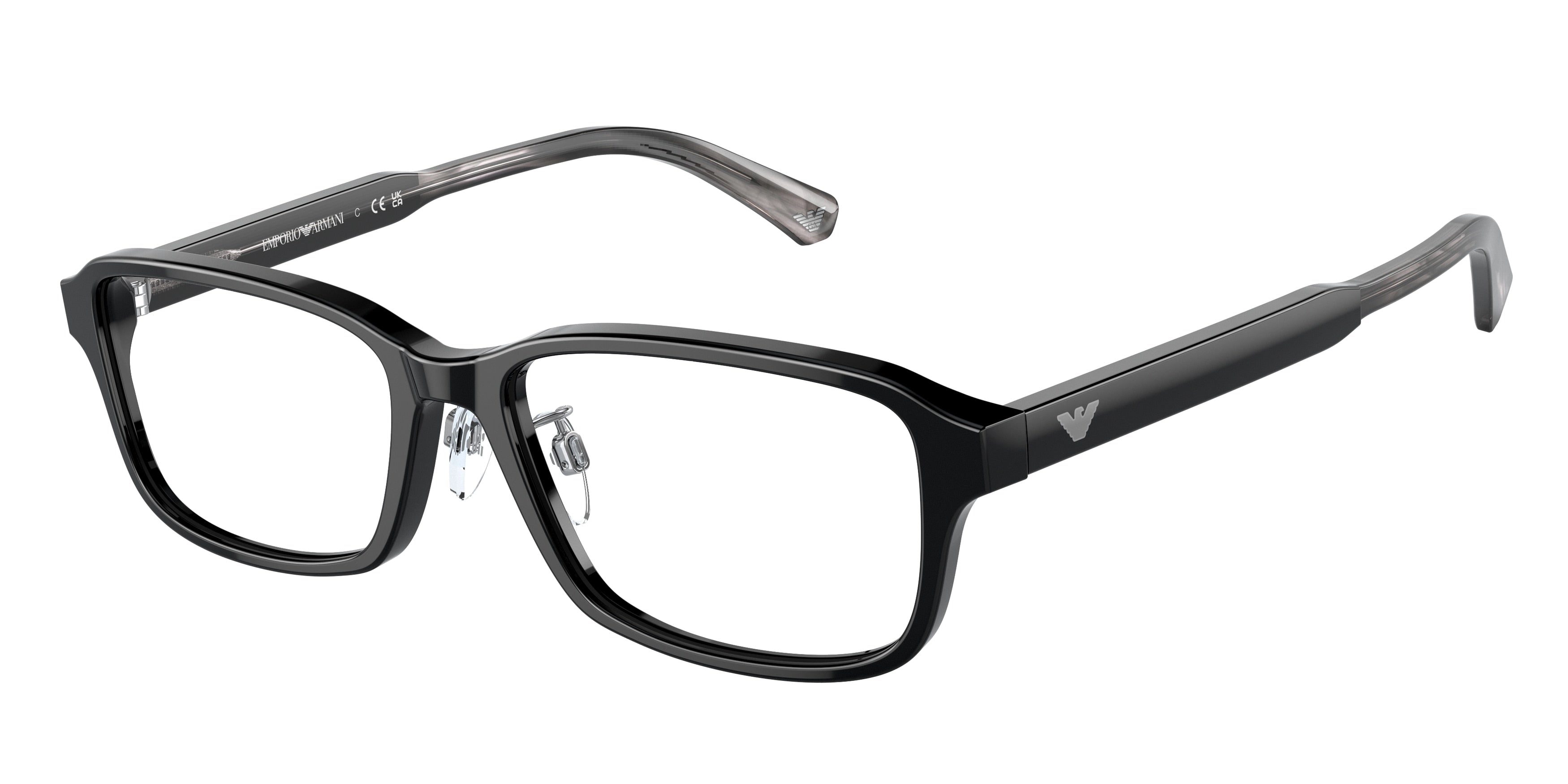 Emporio Armani EA3215D Pillow Eyeglasses 5017-Black 56-145-17 - Color Map Black