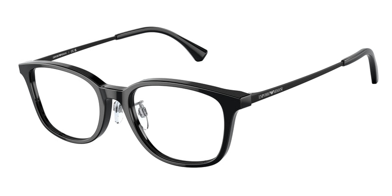Emporio Armani EA3217D Pillow Eyeglasses 5017-Shiny Black 52-145-18 - Color Map Black