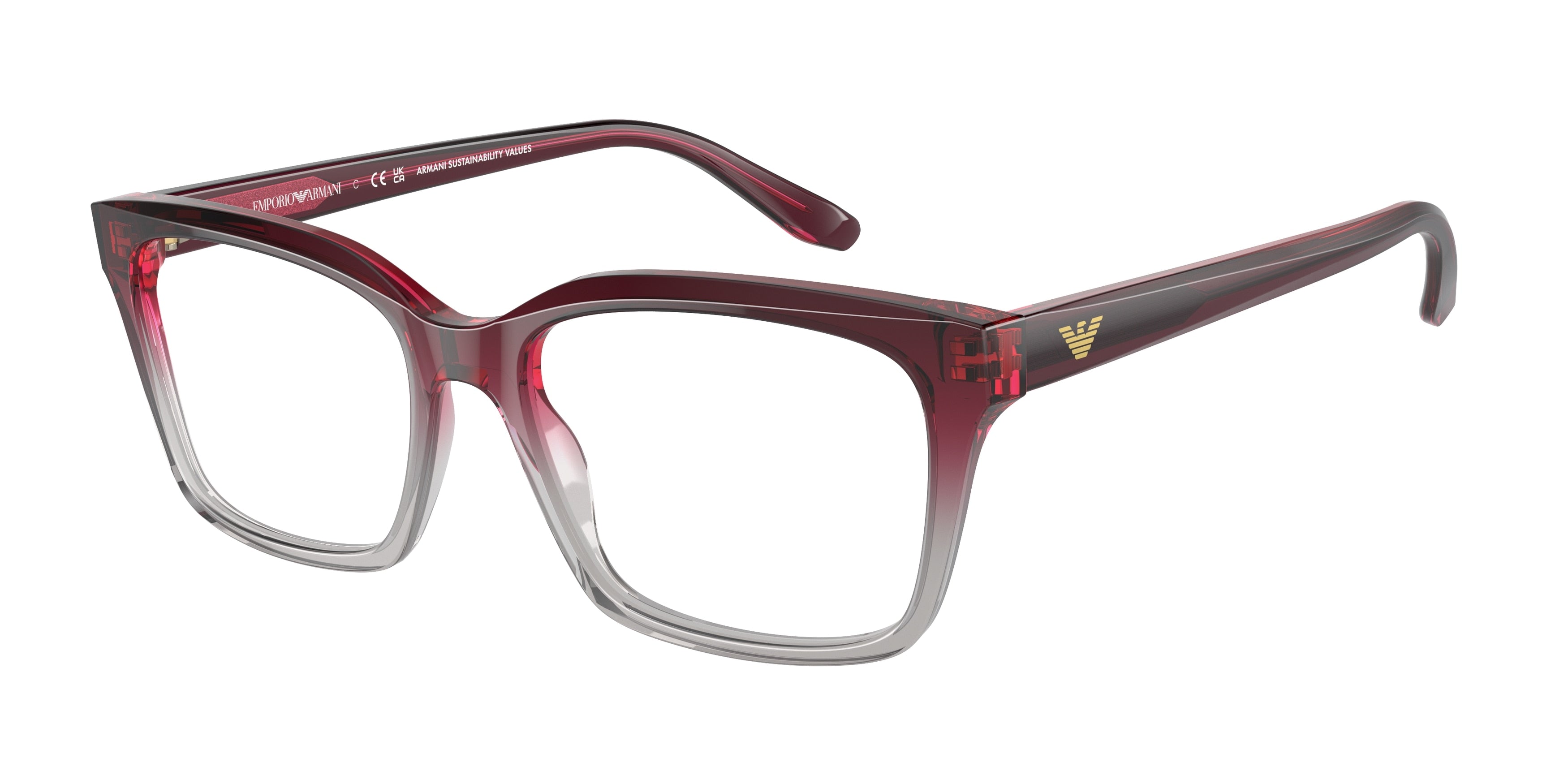 Emporio Armani EA3219F Cat Eye Eyeglasses 5990-Gradient Violet/Grey 54-140-17 - Color Map Violet