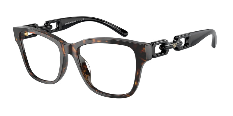 Emporio Armani EA3222U Cat Eye Eyeglasses 5026-Shiny Havana 53-140-17 - Color Map Tortoise