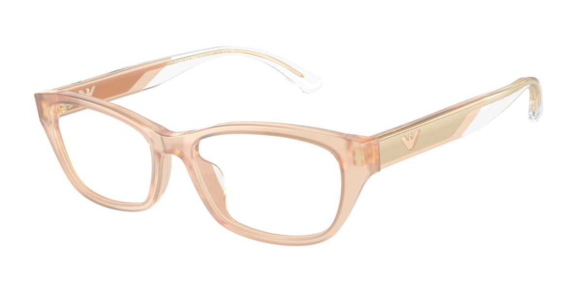 Emporio Armani EA3238U Cat Eye Eyeglasses 6098-Shiny Opaline Tundra 54-140-16 - Color Map Beige