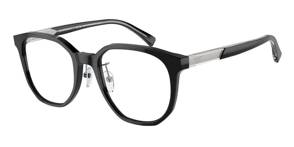 Emporio Armani EA3241D Phantos Eyeglasses 5017-Shiny Black 52-145-20 - Color Map Black