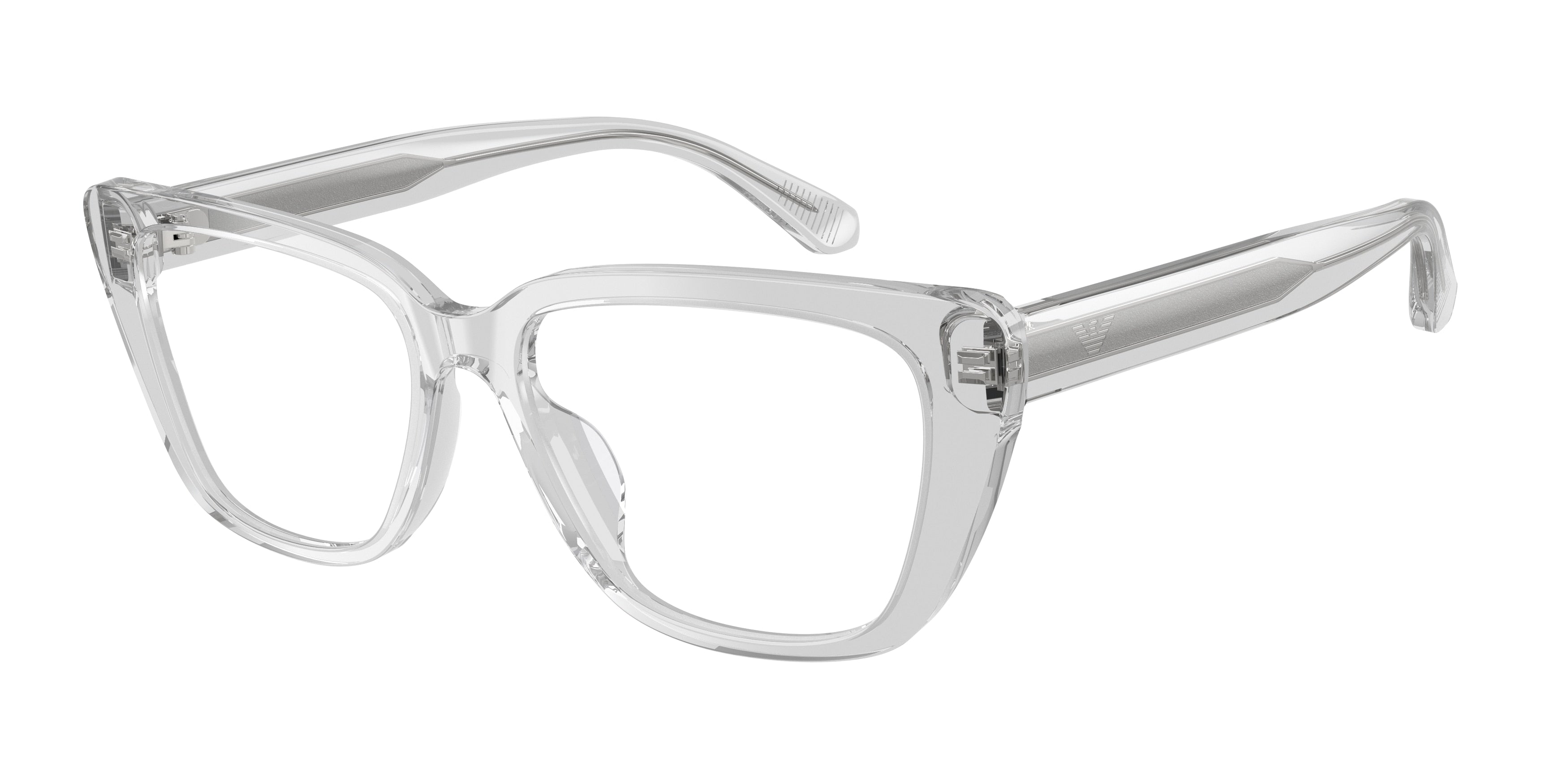 Emporio Armani EA3256U Cat Eye Eyeglasses 6250-Shiny Crystal 54-140-16 - Color Map Transparent