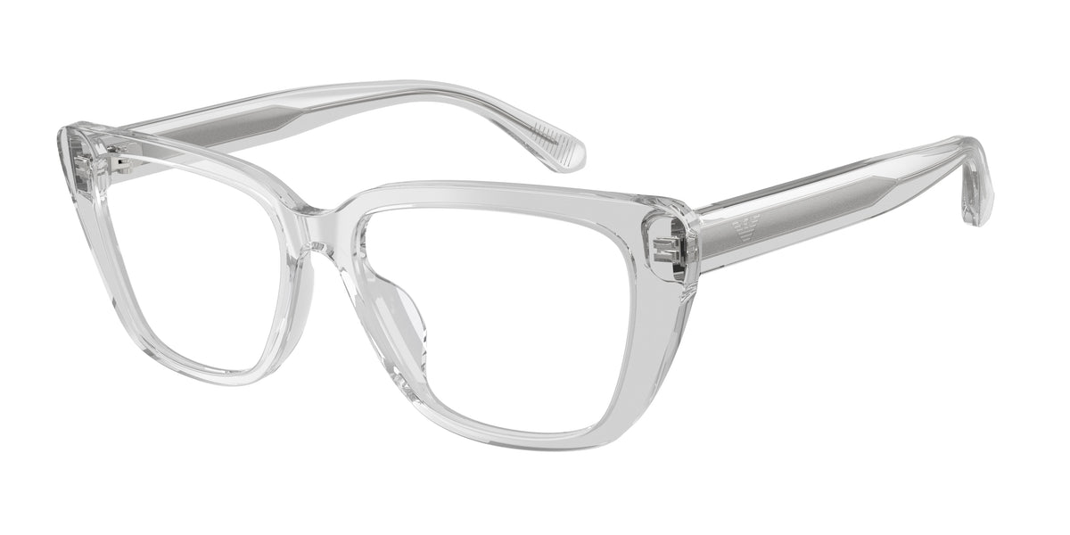 Emporio Armani EA3256U Cat Eye Eyeglasses 6250-Shiny Crystal 54-140-16 - Color Map Transparent