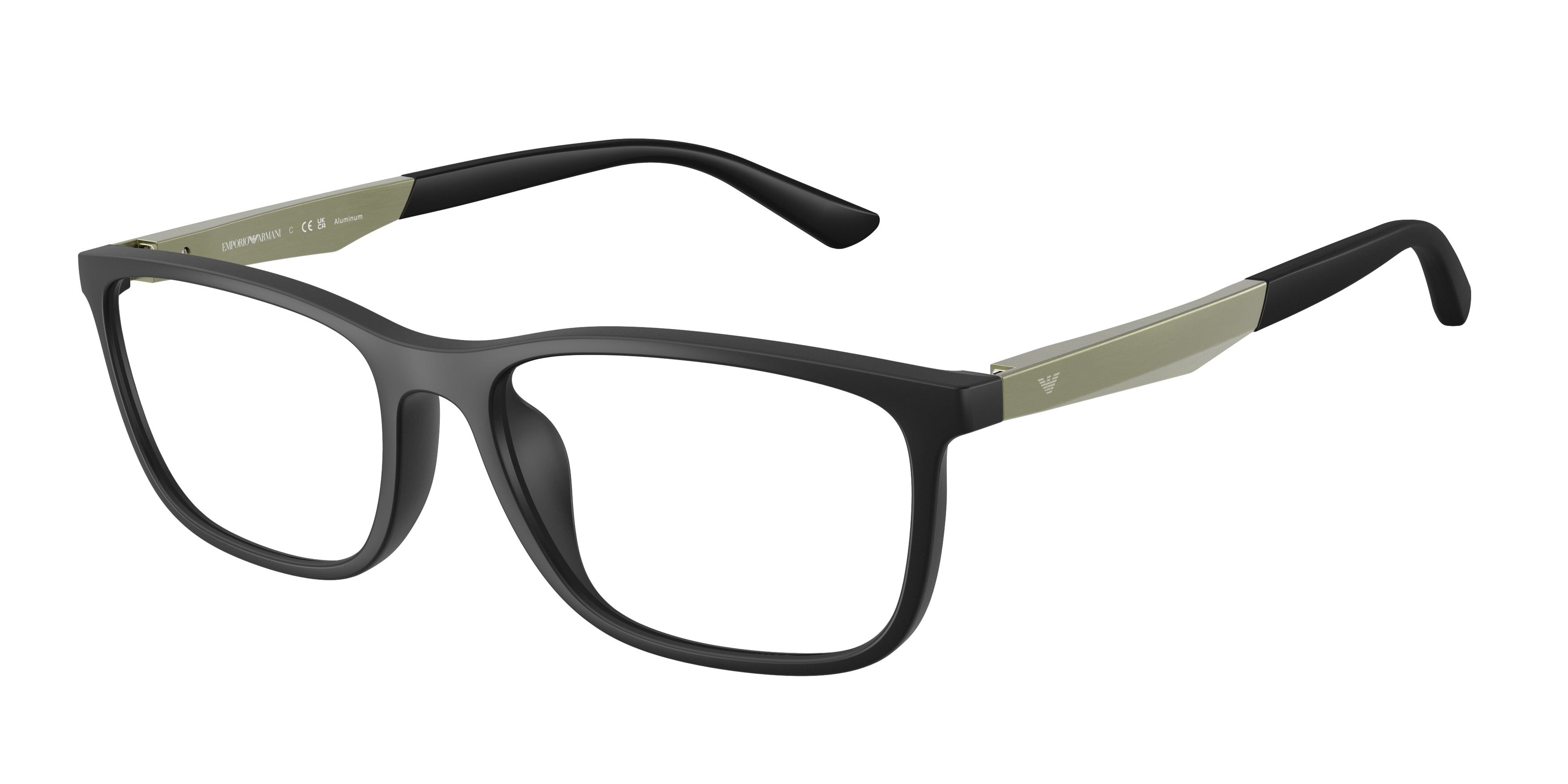 Emporio Armani EA3280U Pillow Eyeglasses 6374-Matte Black 55-145-17 - Color Map Black