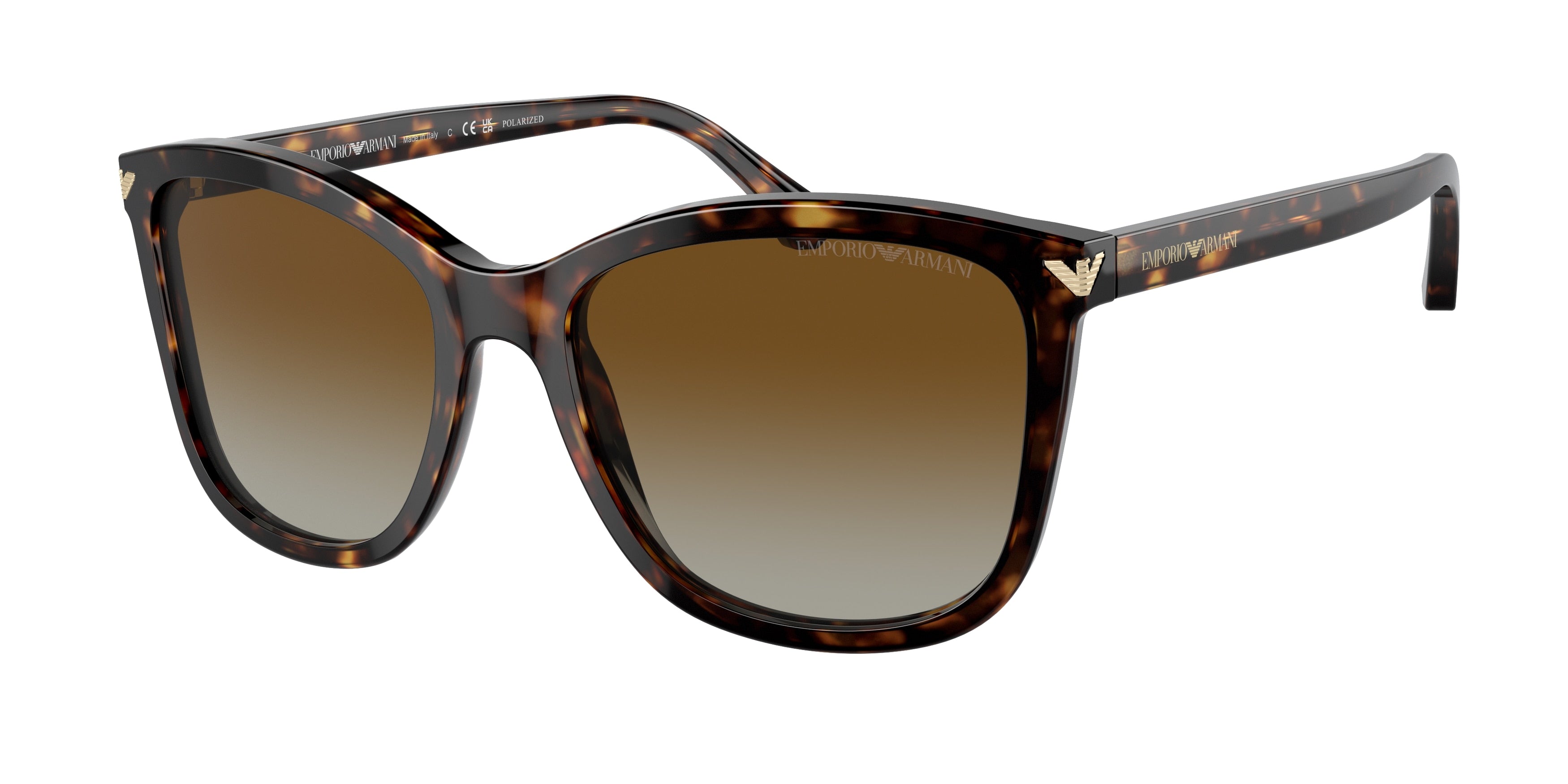Emporio Armani EA4060 Square Sunglasses 5026T5-Shiny Havana 56-140-18 - Color Map Tortoise
