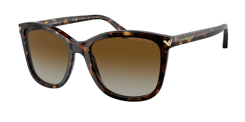 Emporio Armani EA4060 Square Sunglasses 5026T5-Shiny Havana 56-140-18 - Color Map Tortoise