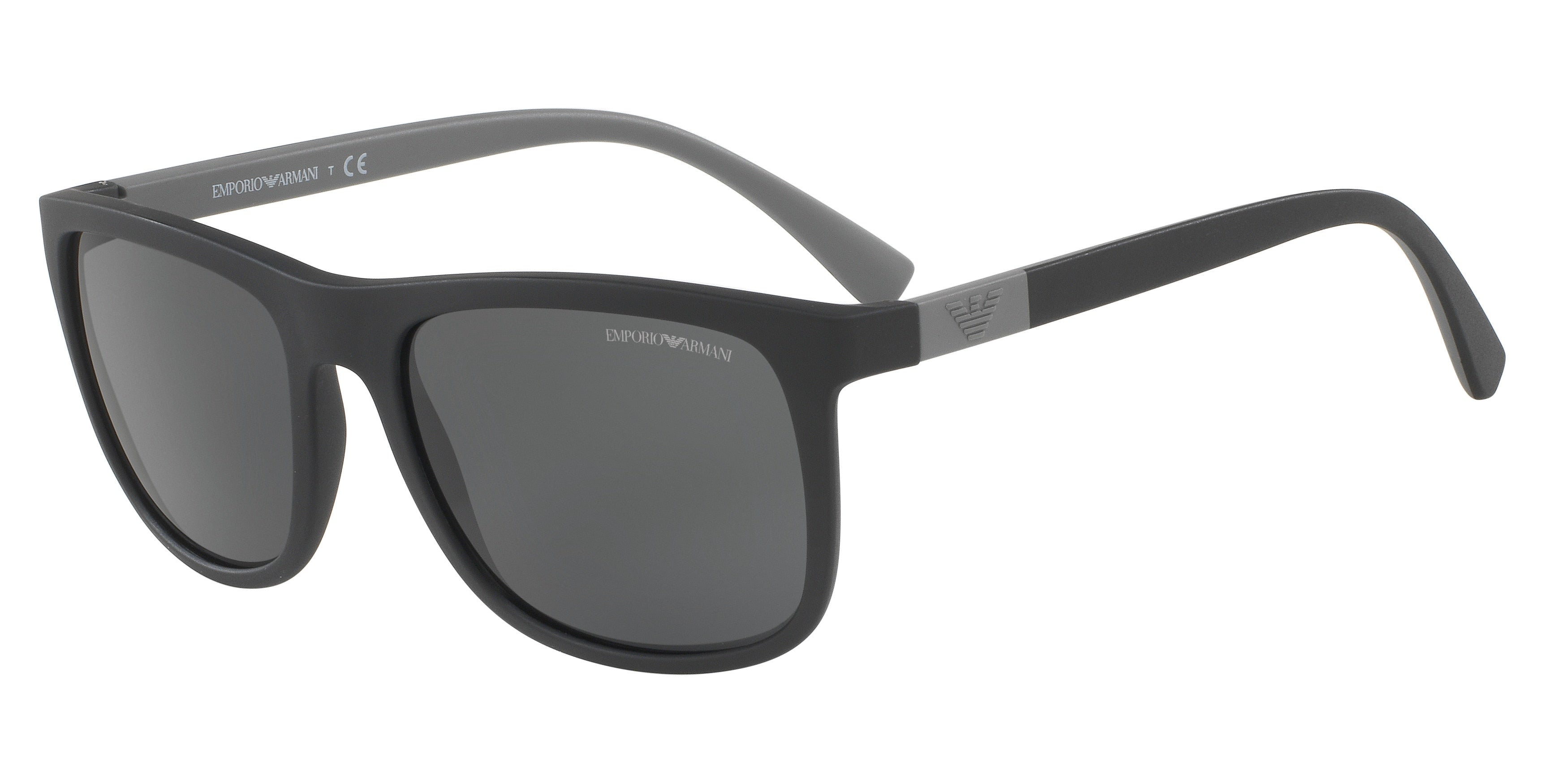 Emporio Armani EA4079 Square Sunglasses  504287-Matte Black 57-145-18 - Color Map Black
