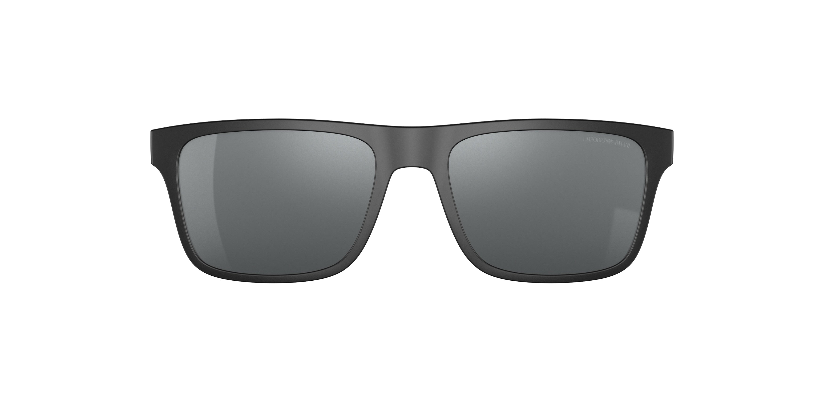 Emporio Armani EA4115C Rectangle Clip-On  50426G-Matte Black 54--18 - Color Map Light Grey Mirror Black