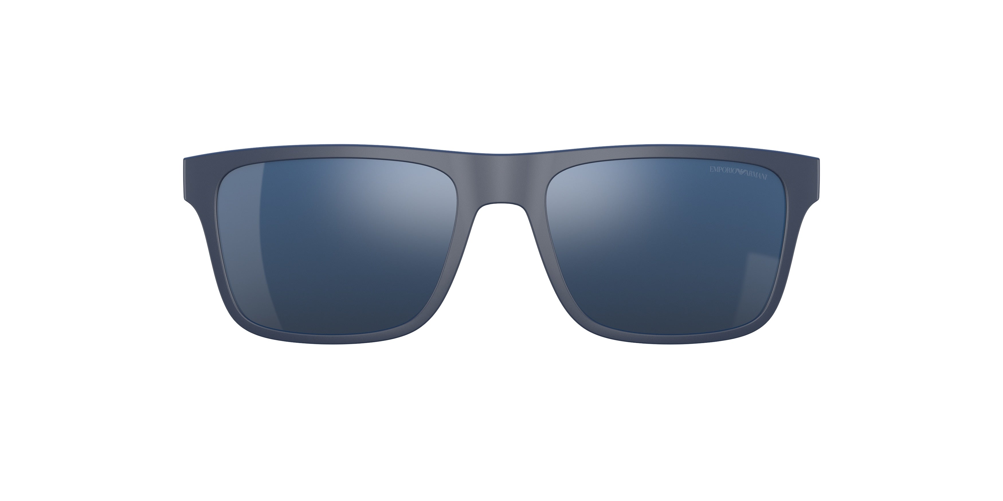 Emporio Armani EA4115C Rectangle Clip-On 508855-Matte Blue 54--18 - Color Map Blue Mirror Blue