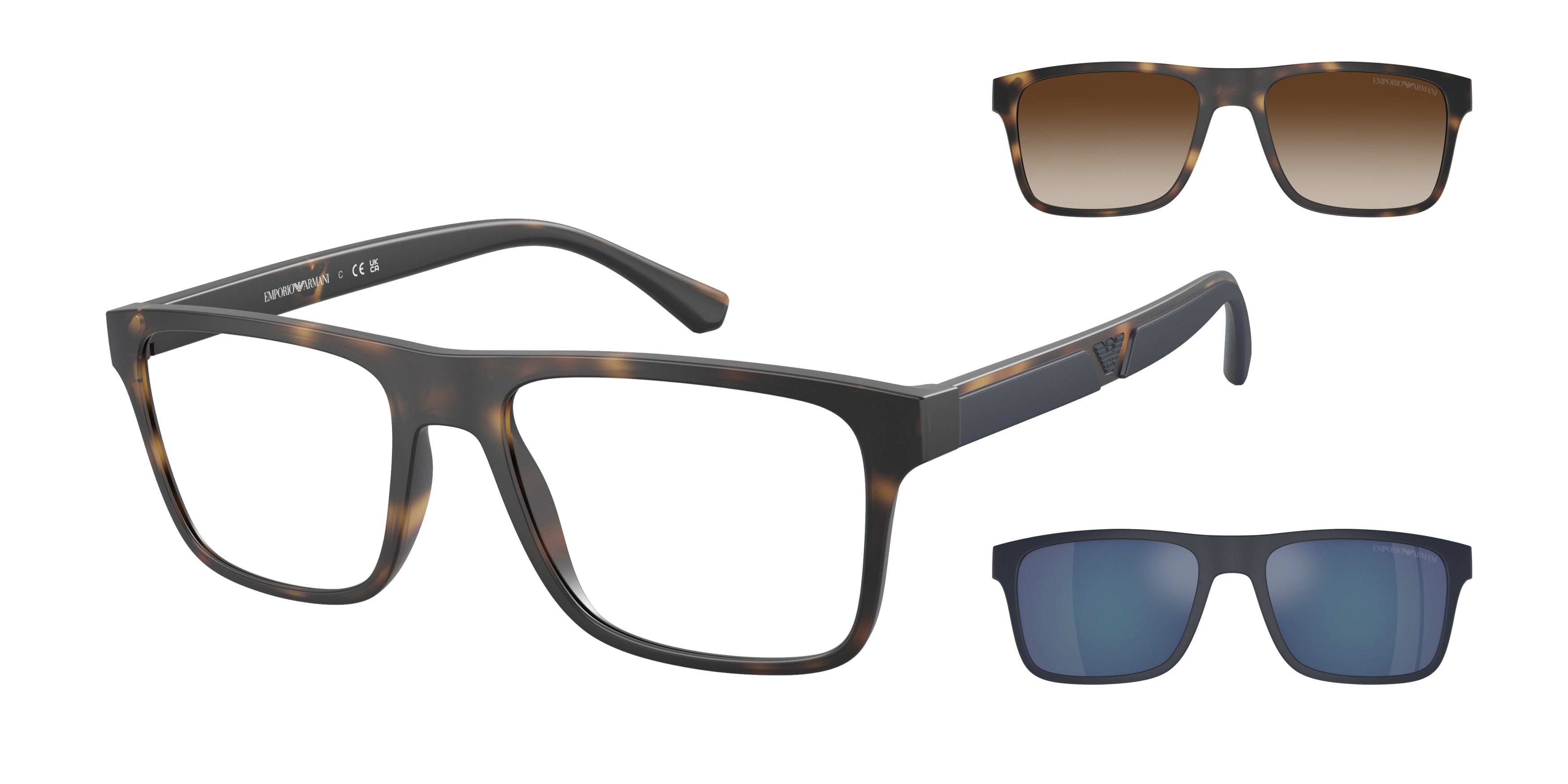 Emporio Armani EA4115 Rectangle Sunglasses 50891W-Matte Havana 54-145-18 - Color Map Tortoise