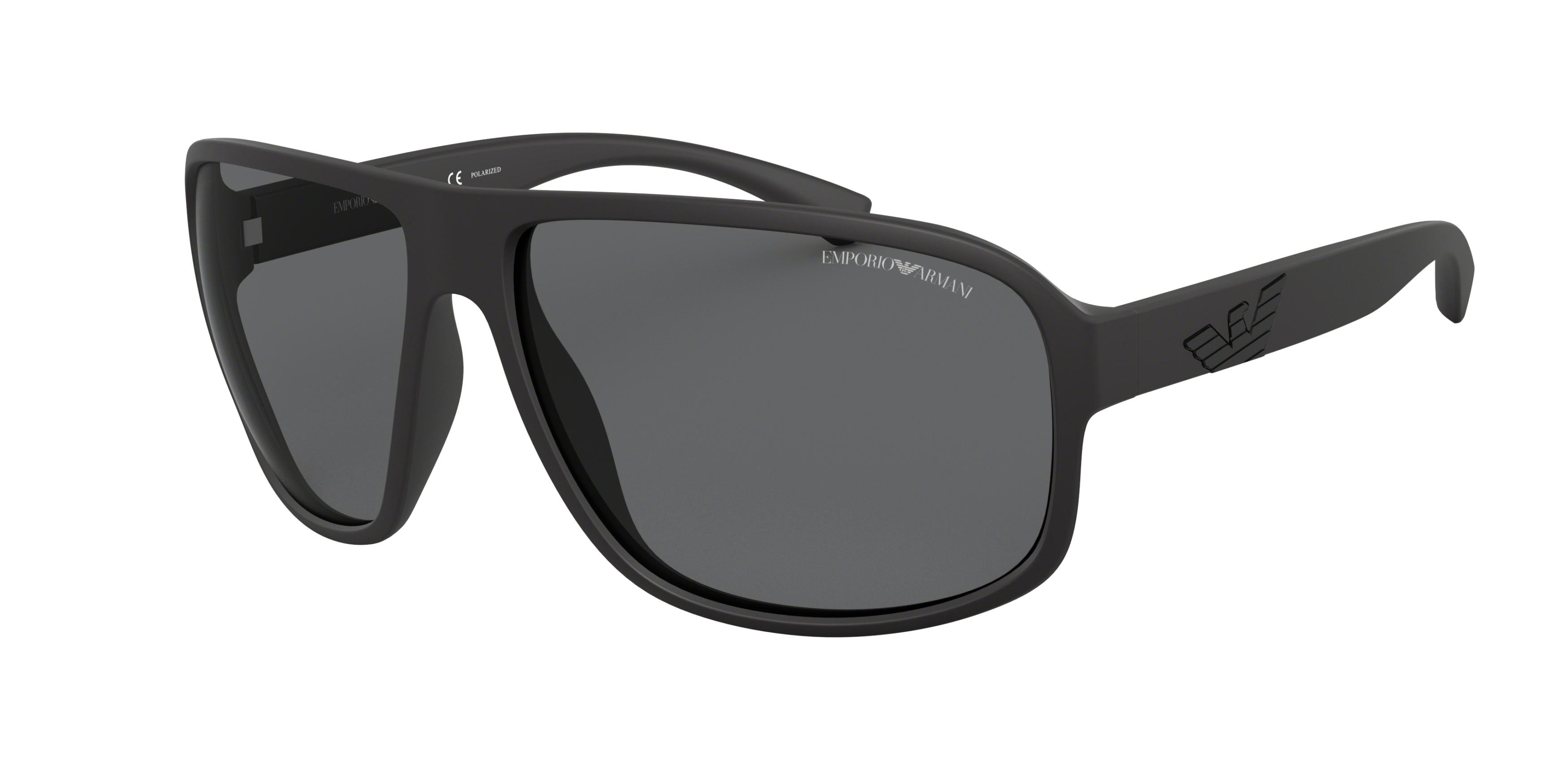 Emporio Armani EA4130 Pillow Sunglasses  504281-Matte Black 63-125-14 - Color Map Black