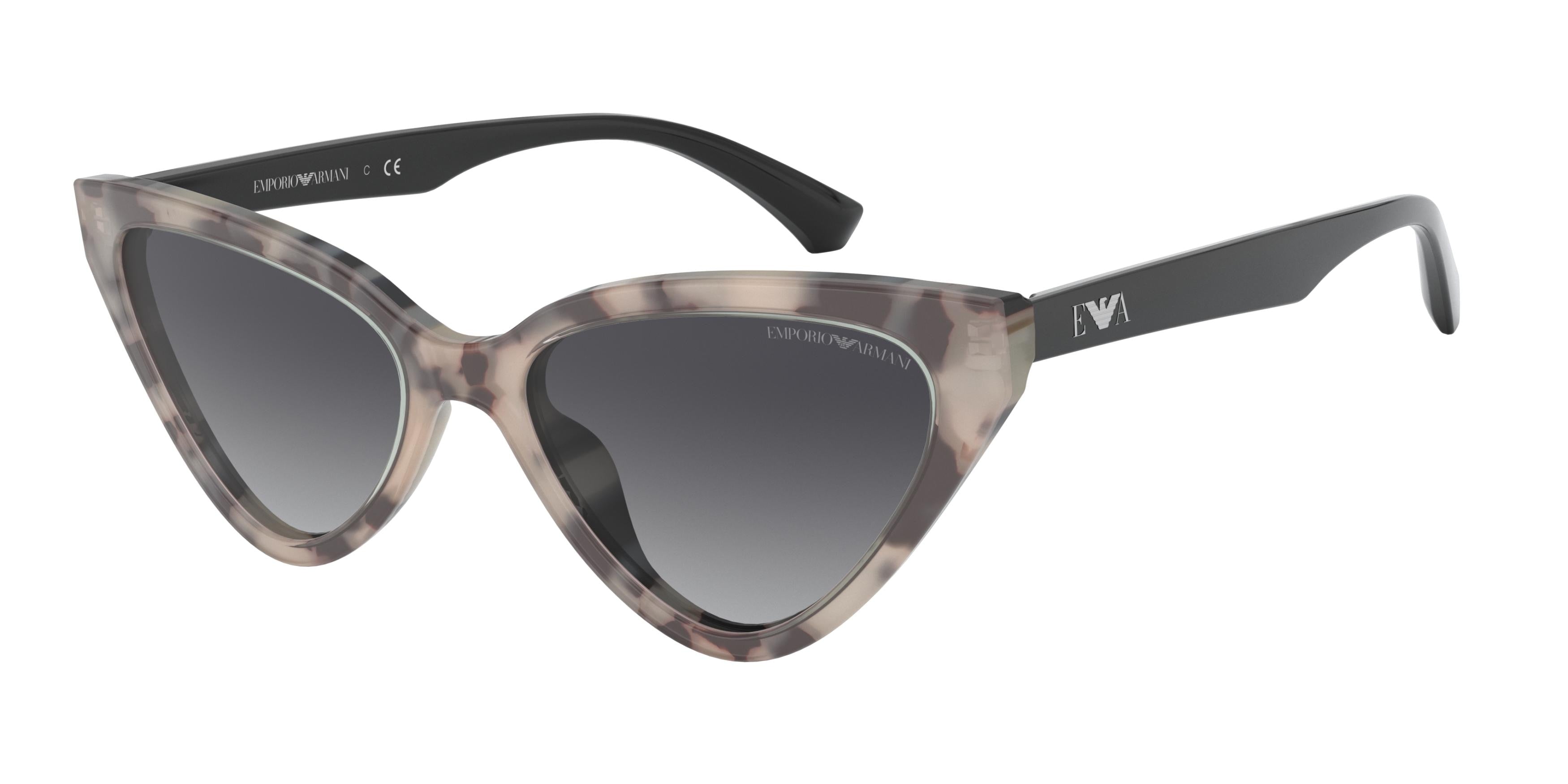 Emporio Armani EA4136 Cat Eye Sunglasses 57968G-Shiny Pink Havana 55-140-18 - Color Map Pink