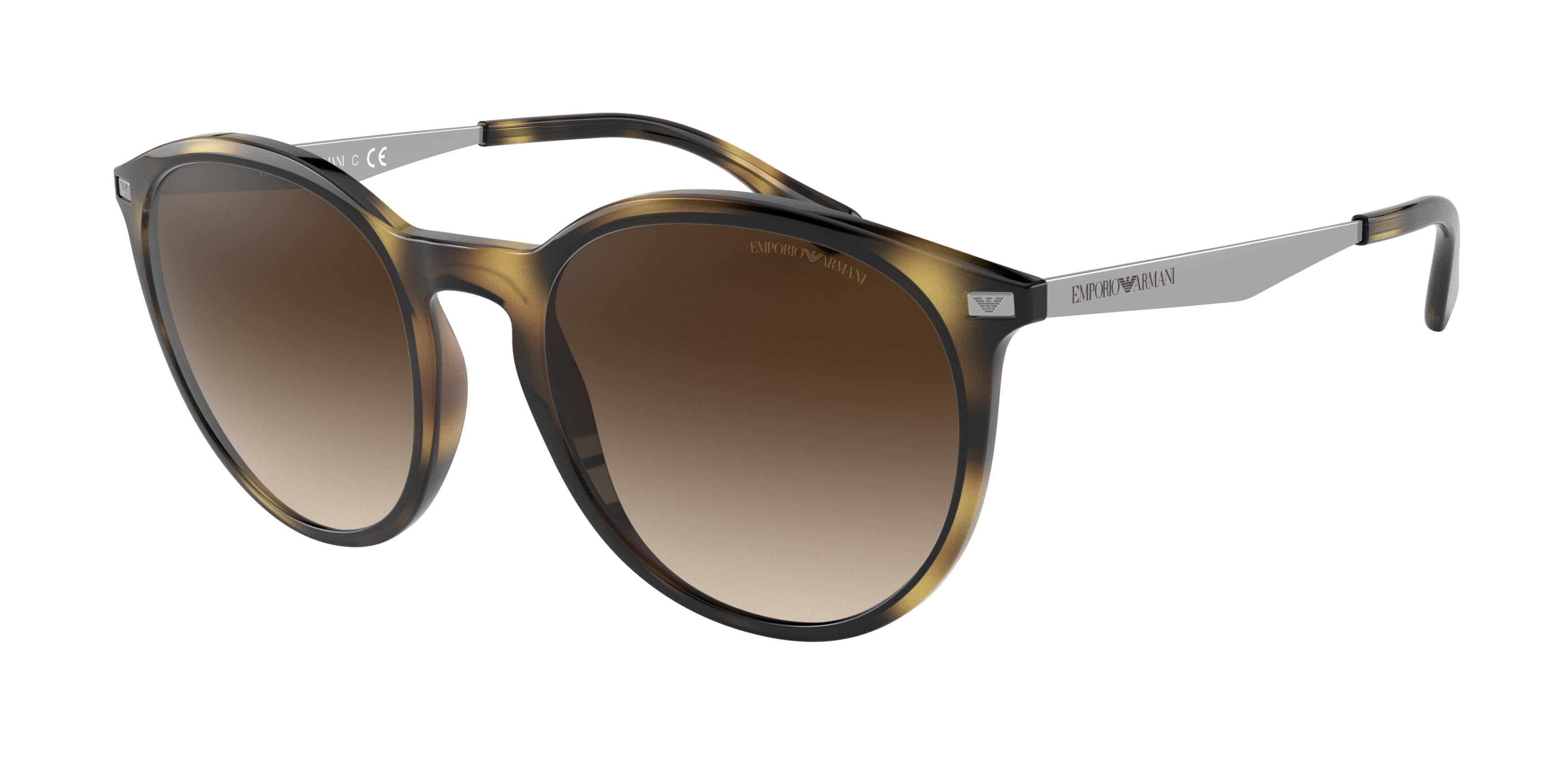 Emporio Armani EA4148 Phantos Sunglasses  508913-Shiny Havana 54-145-20 - Color Map Tortoise