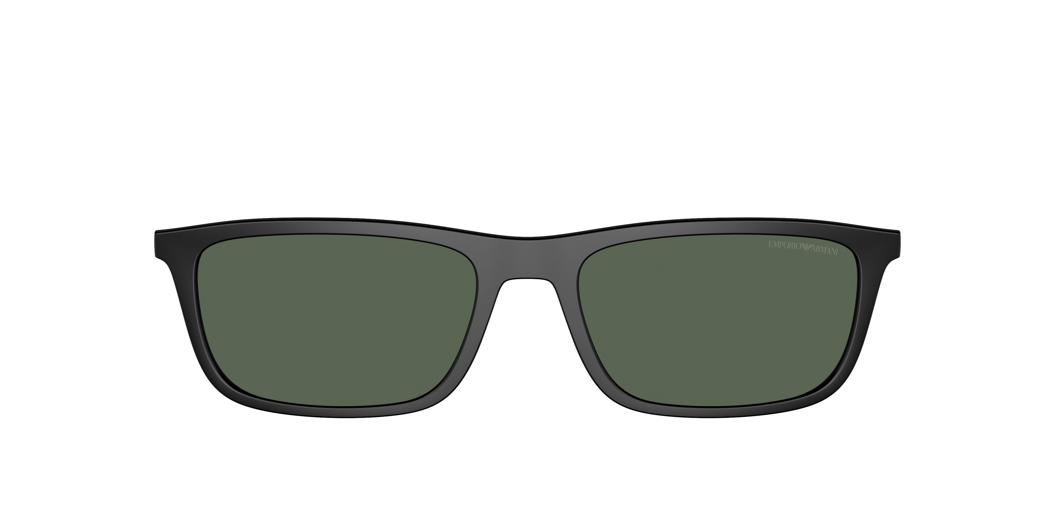 Emporio Armani EA4160C Rectangle Clip-On 500171-Matte Black 55--18 - Color Map Dark Green