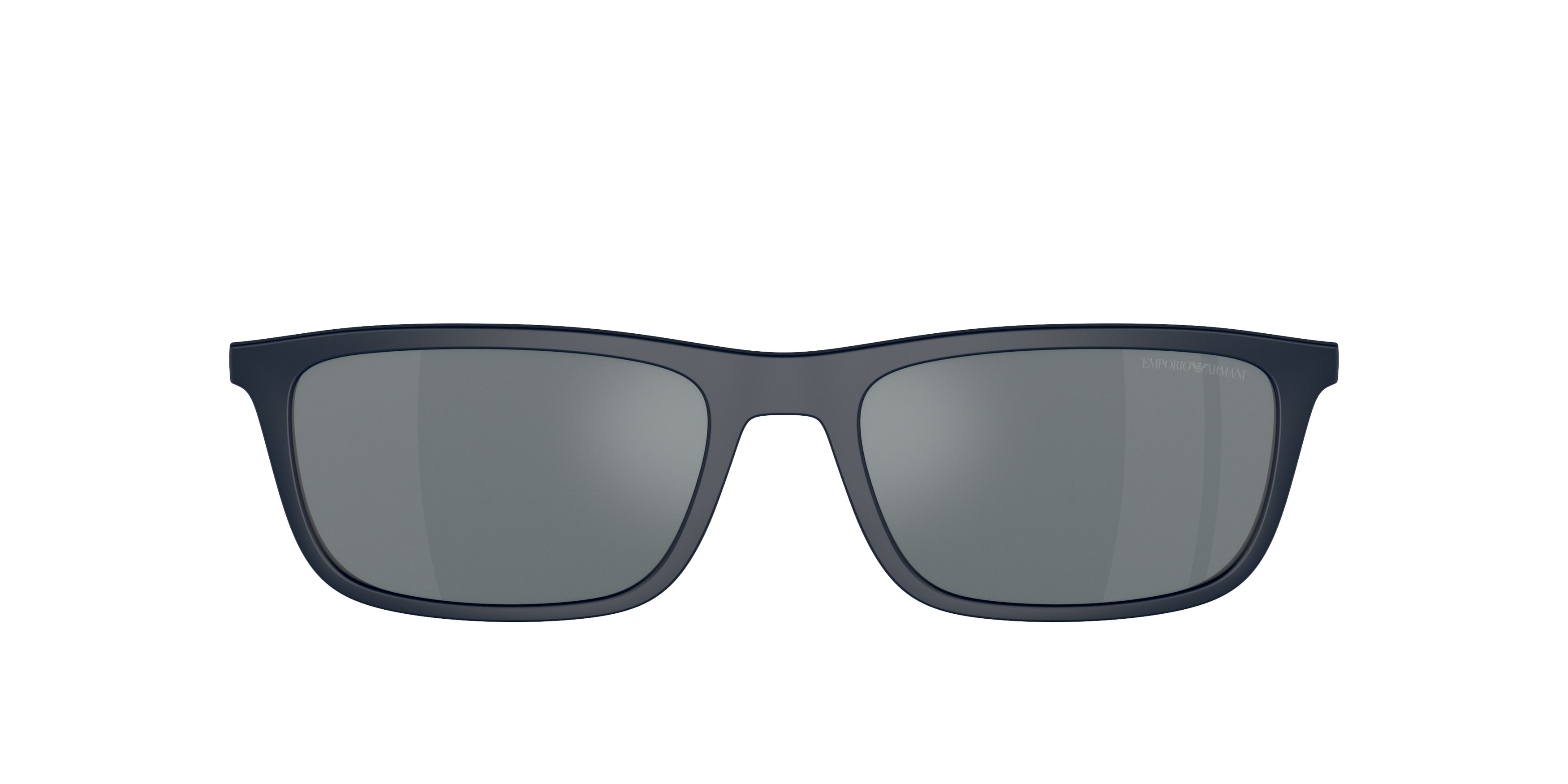 Emporio Armani EA4160C Rectangle Clip-On 50886G-Matte Blue 55-145-18 - Color Map Grey Mirror Black