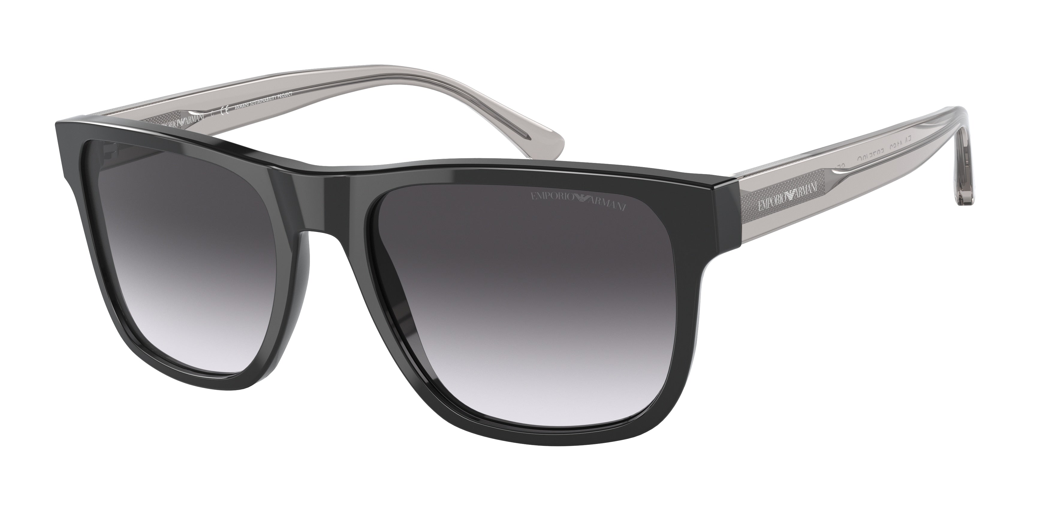 Emporio Armani EA4163 Pillow Sunglasses 58758G-Black 56-145-19 - Color Map Black