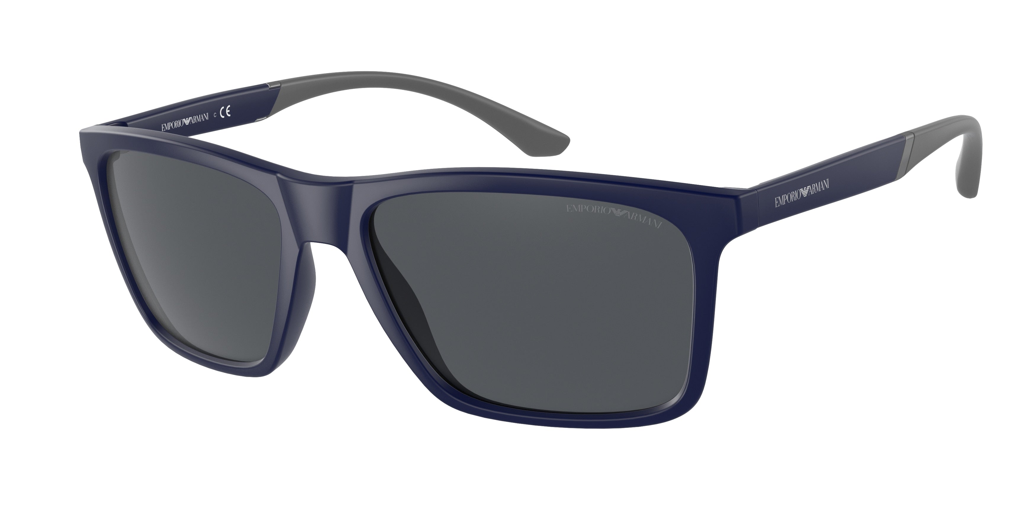 Emporio Armani EA4170 Rectangle Sunglasses 508887-Matte Blue 58-145-17 - Color Map Blue