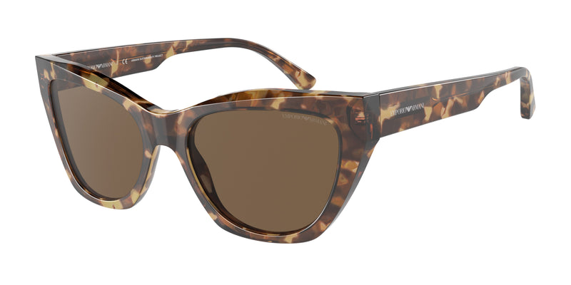 Emporio Armani EA4176 Cat Eye Sunglasses 502573-Shiny Brown Havana 54-140-18 - Color Map Brown