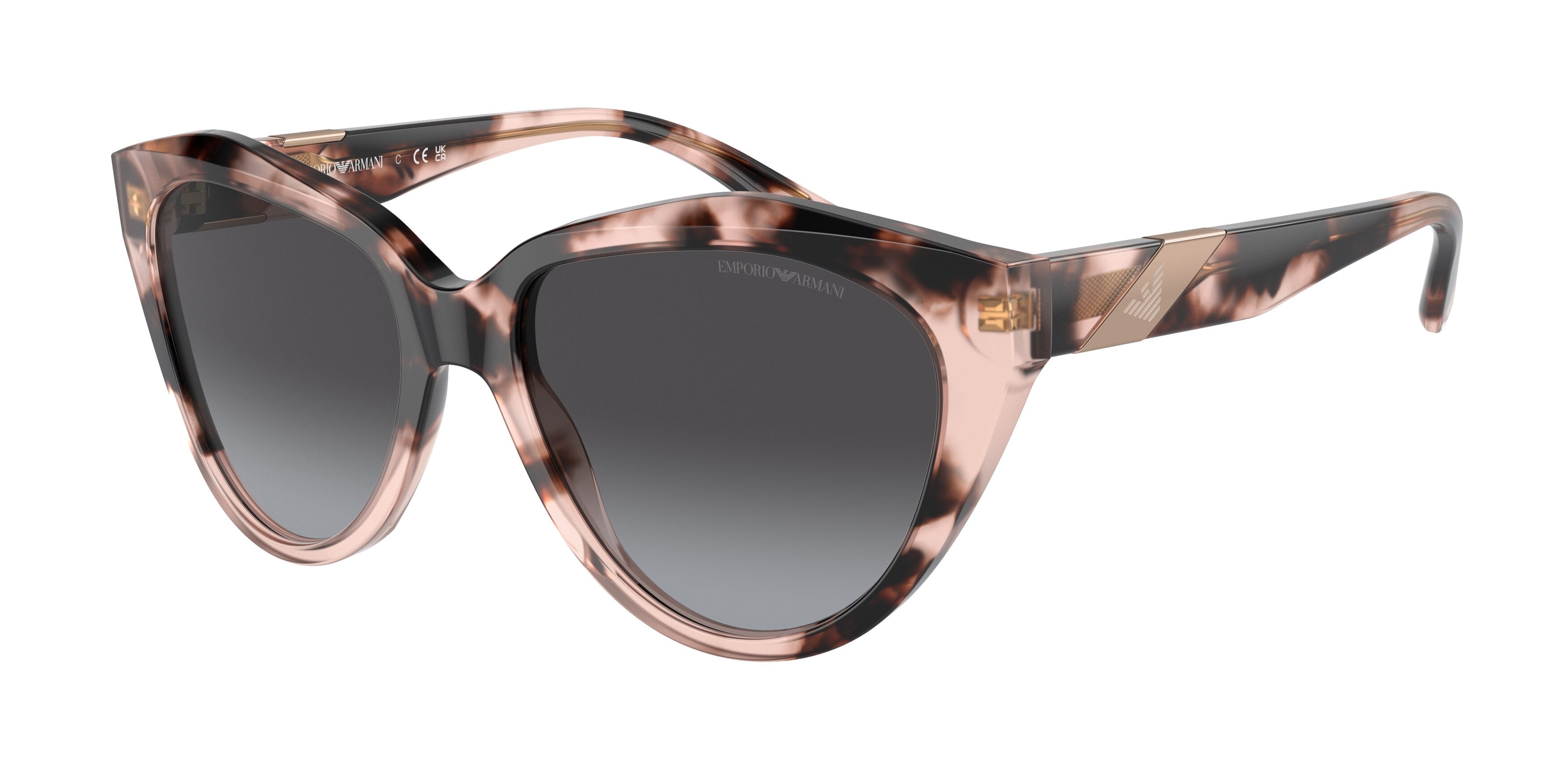 Emporio Armani EA4178 Butterfly Sunglasses 54108G-Shiny Pink Havana 54-140-17 - Color Map Pink