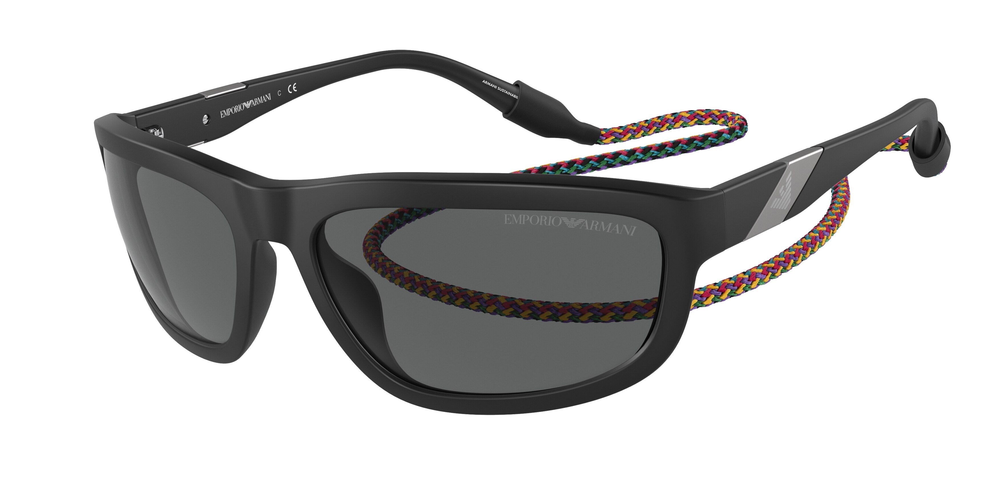 Emporio Armani EA4183U Pillow Sunglasses 500187-Matte Black 64-125-18 - Color Map Black