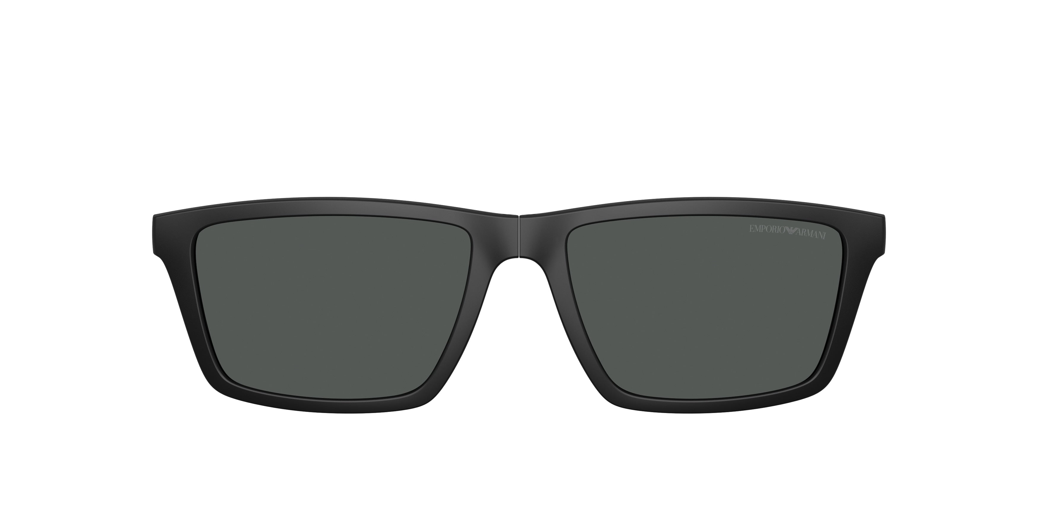 Emporio Armani EA4189C Rectangle Clip-On 500187-Matte Black 55--18 - Color Map Dark Grey