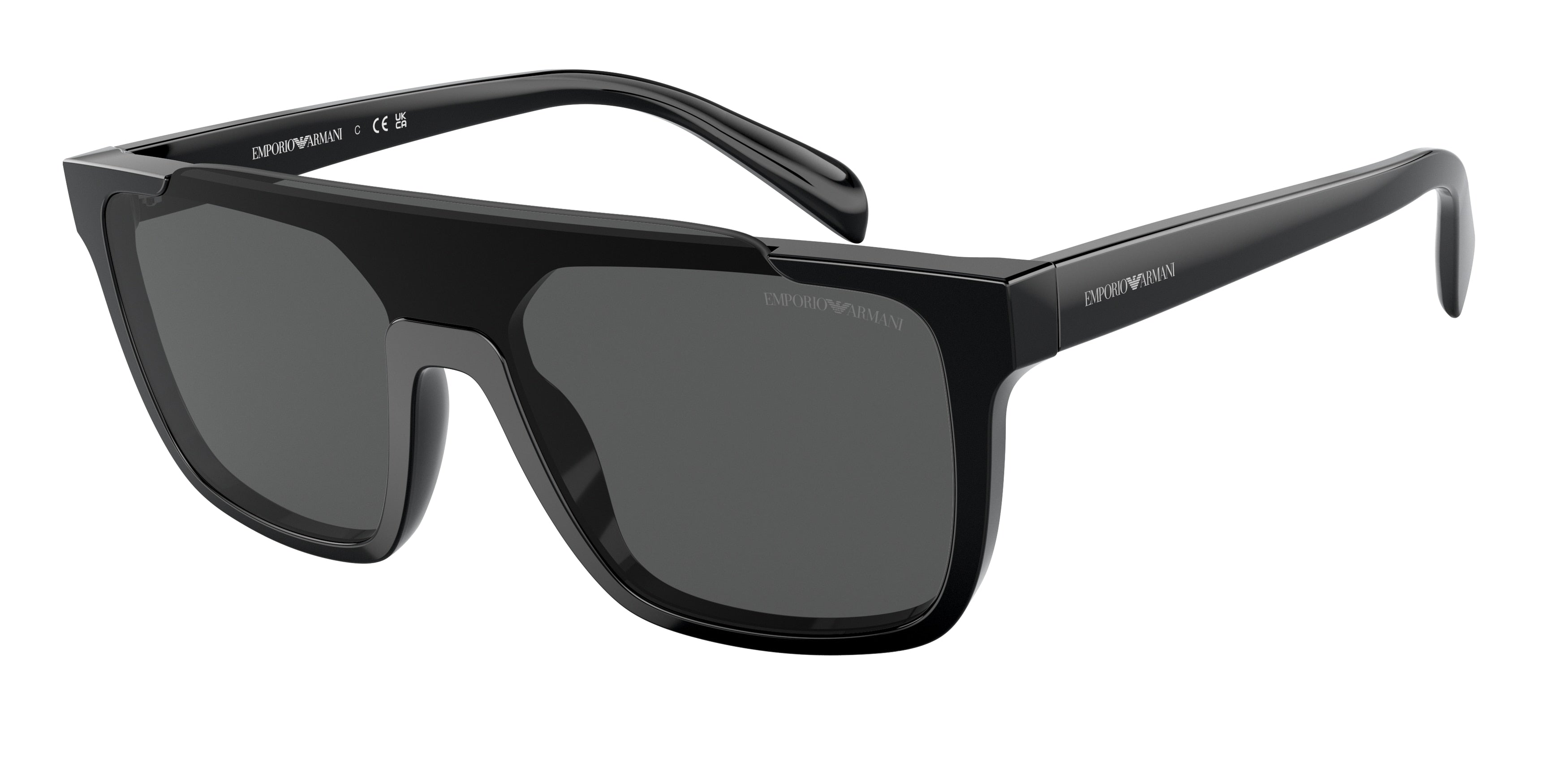 Emporio Armani EA4193 Square Sunglasses 501787-Shiny Black 133-145-131 - Color Map Black