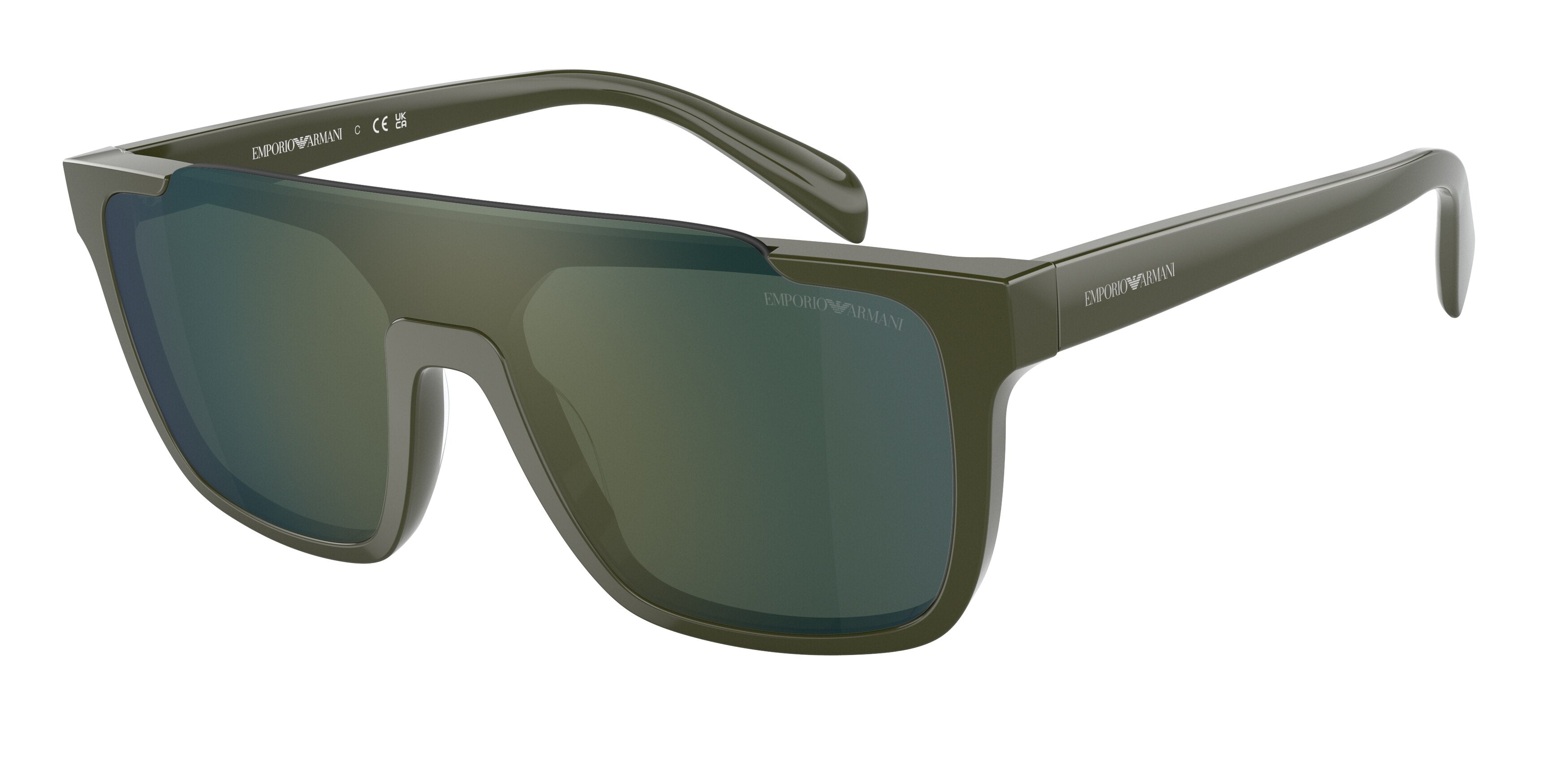 Emporio Armani EA4193 Square Sunglasses  51206R-Shiny Green 133-145-131 - Color Map Green