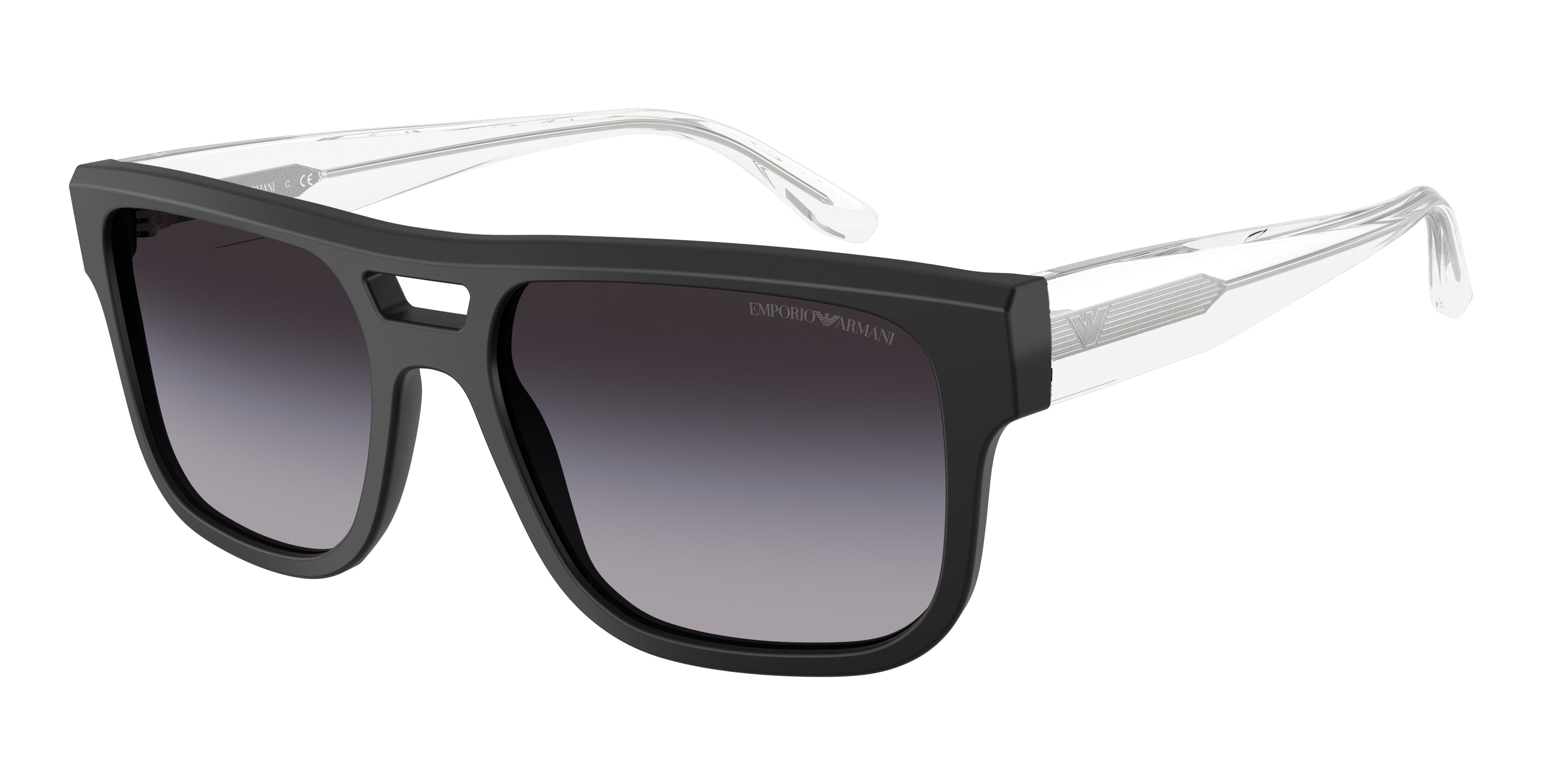 Emporio Armani EA4197 Pillow Sunglasses 50018G-Matte Black 57-145-18 - Color Map Black