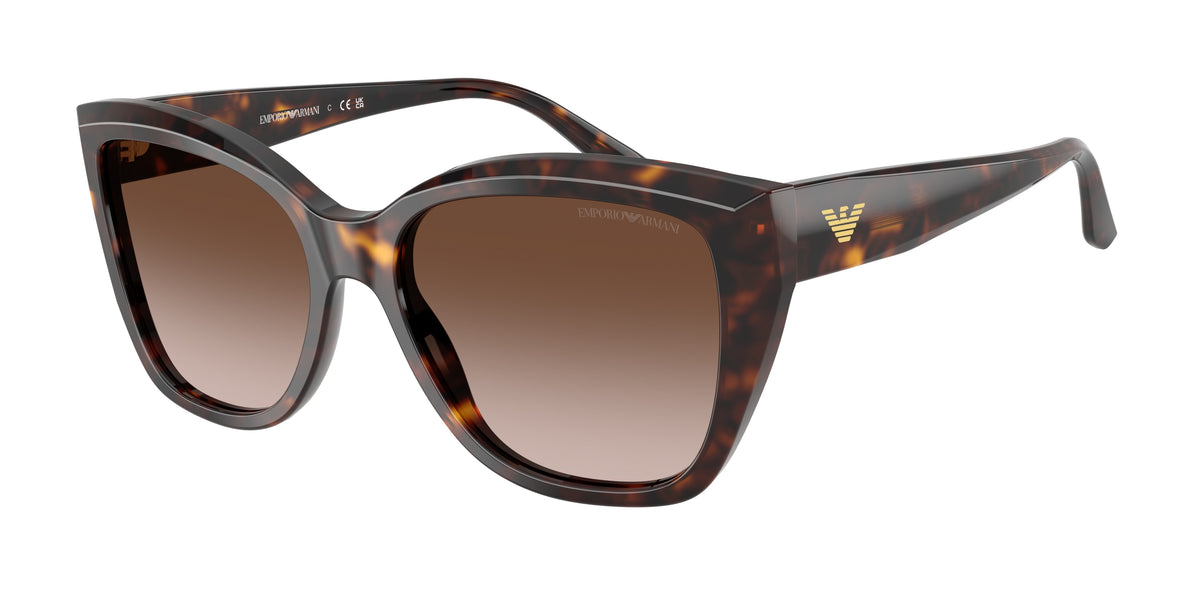 Emporio Armani EA4198 Cat Eye Sunglasses for Women — Free Shipping - 55-140-17 / 502613-Shiny Havana